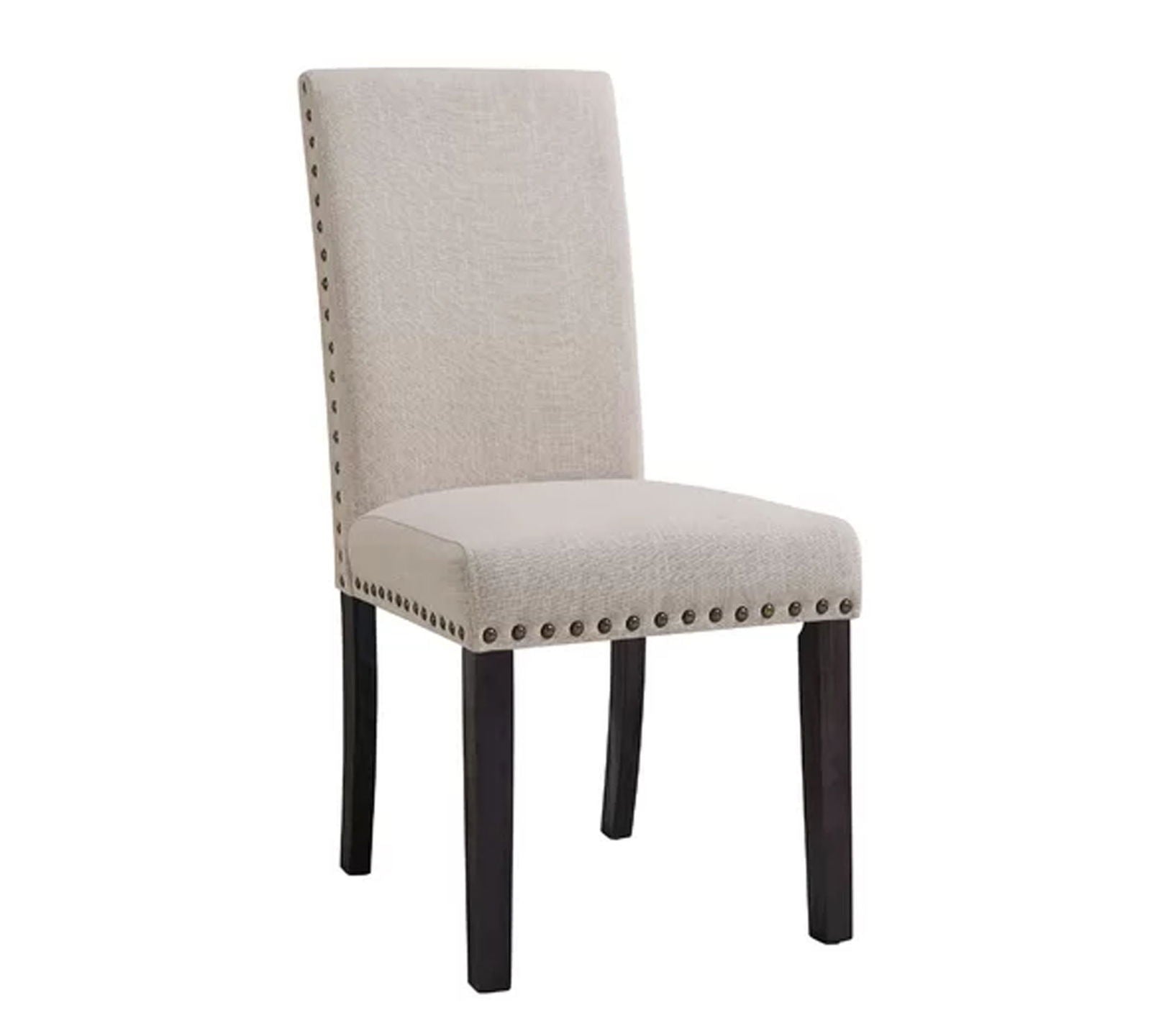 Solid Wooden Frame Legs Base Fabric Dining Chair -