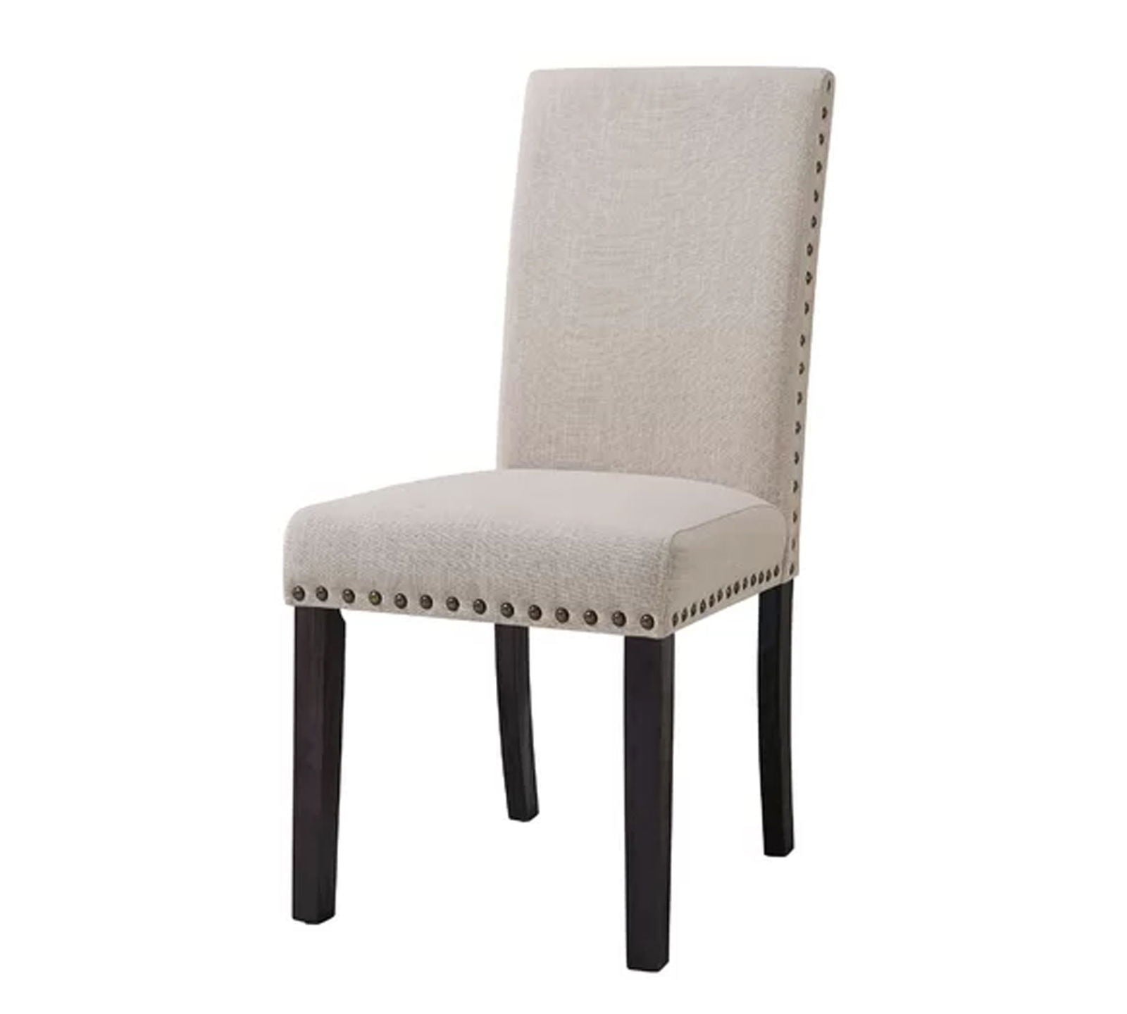 Solid Wooden Frame Legs Base Fabric Dining Chair -