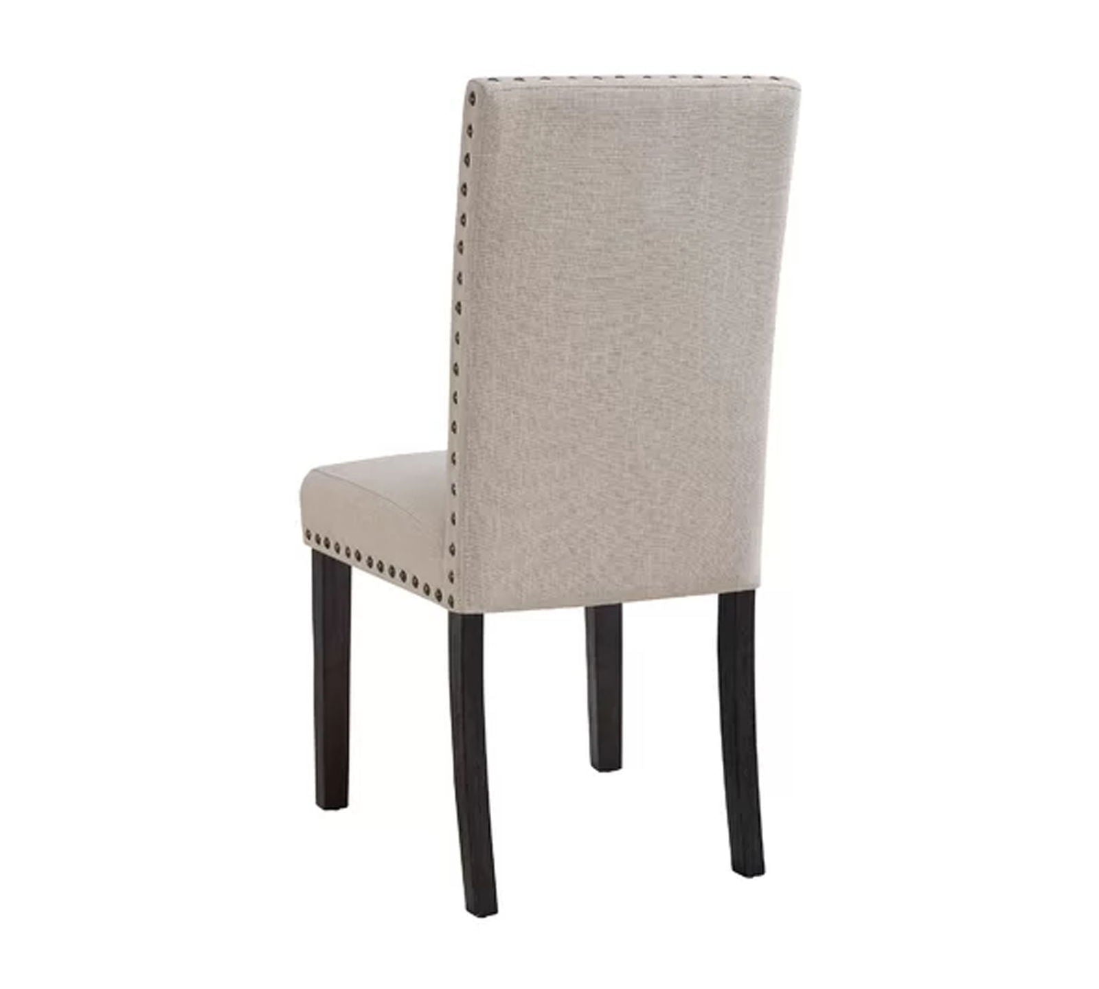 Solid Wooden Frame Legs Base Fabric Dining Chair -
