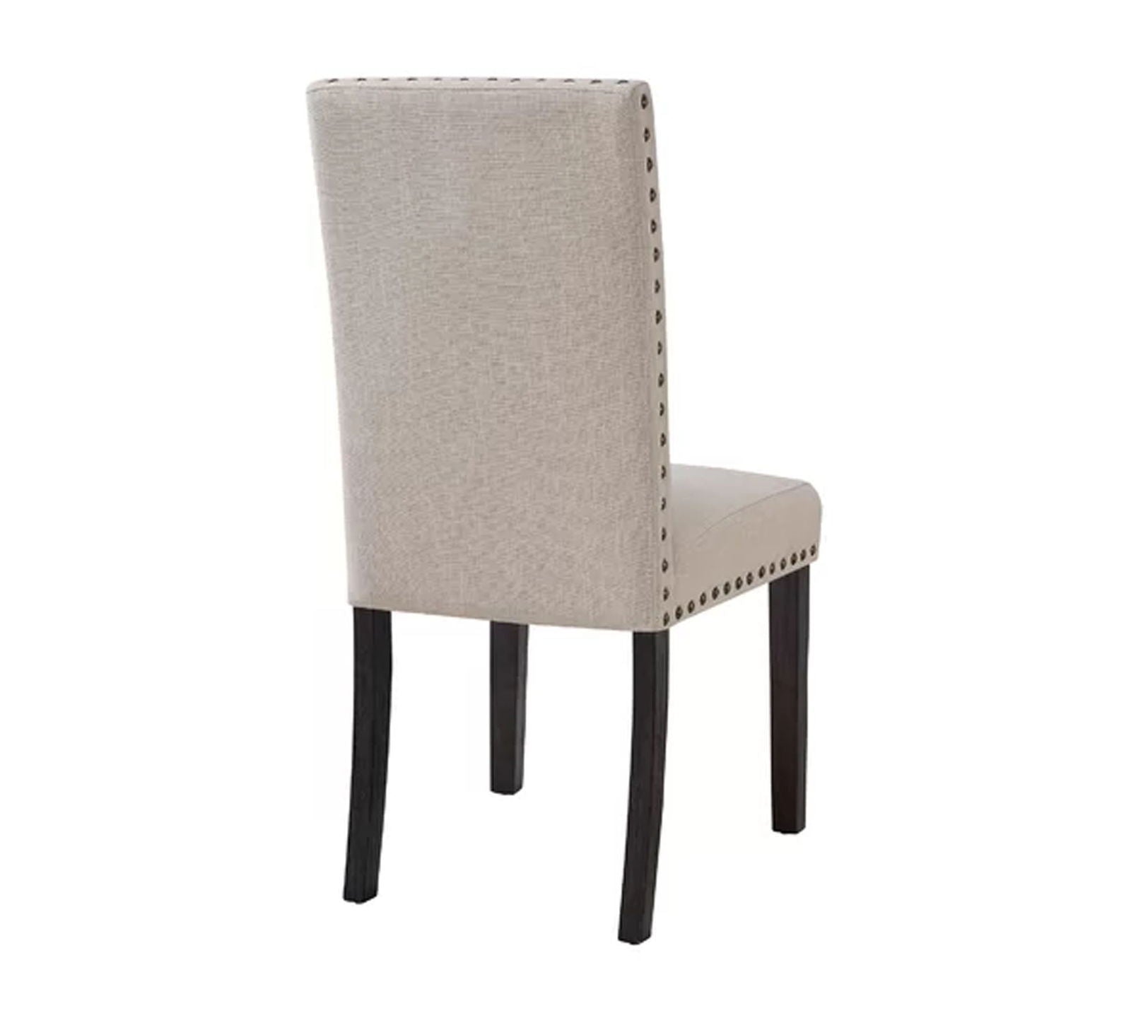Solid Wooden Frame Legs Base Fabric Dining Chair -