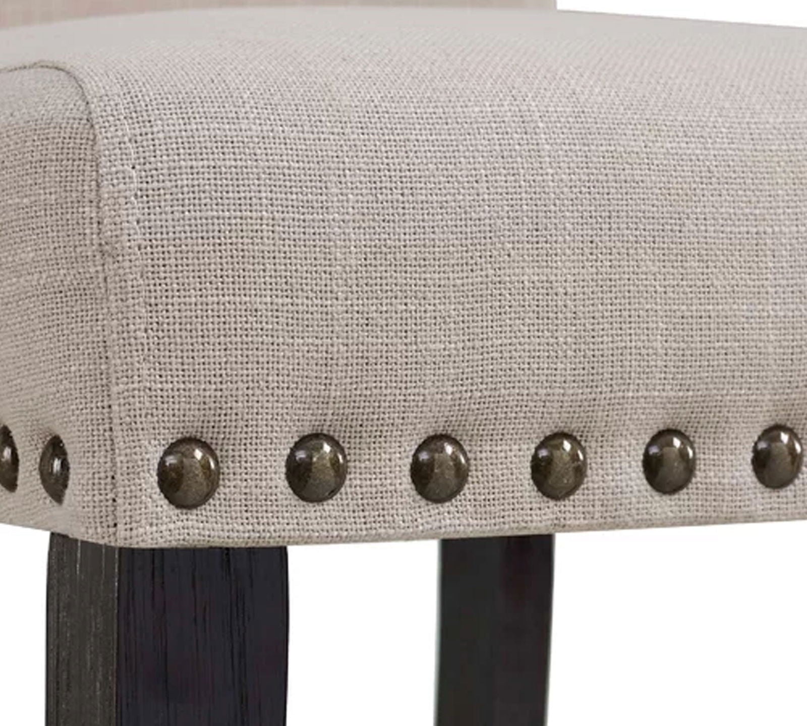 Solid Wooden Frame Legs Base Fabric Dining Chair -