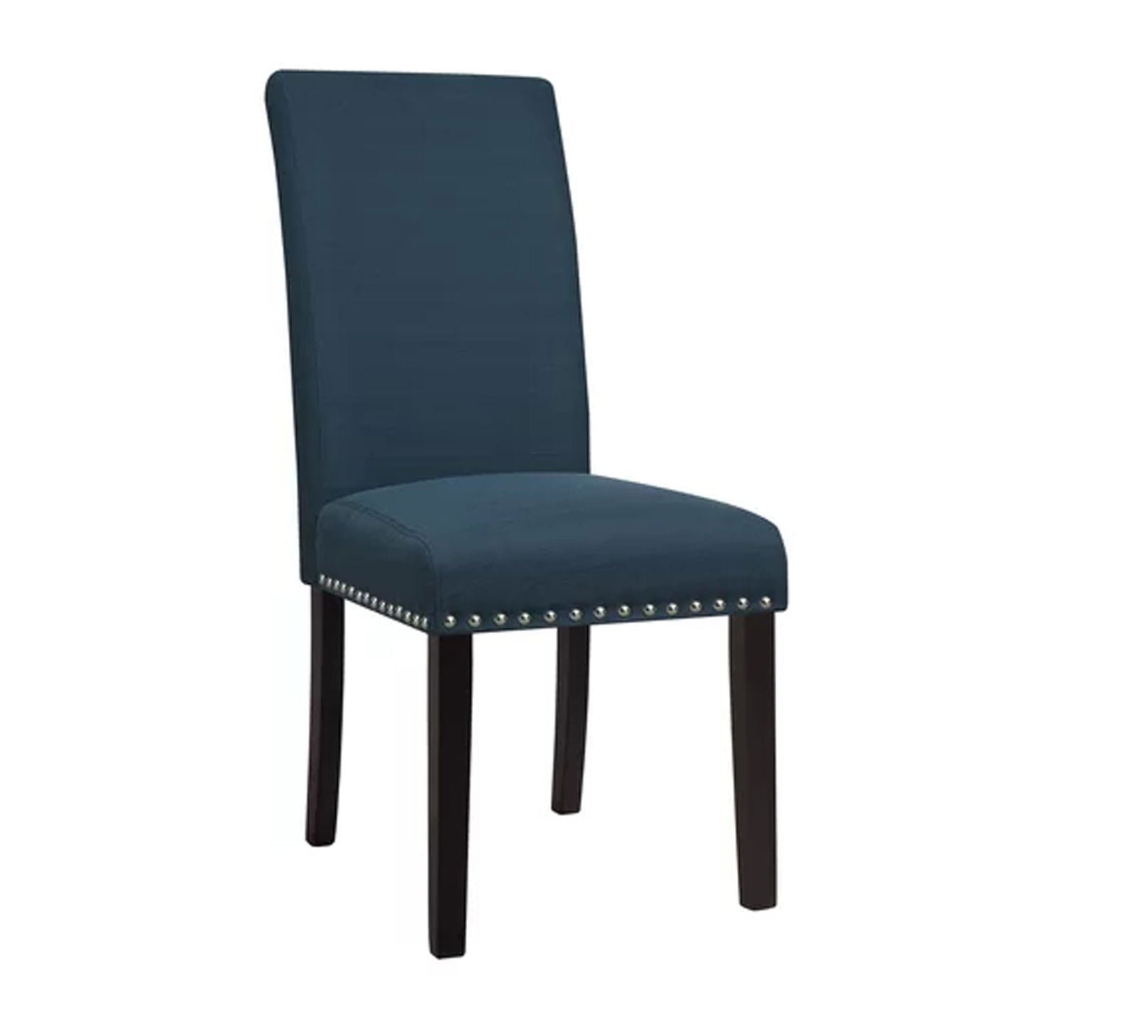 Solid Wooden Frame Legs Base Fabric Dining Chair -