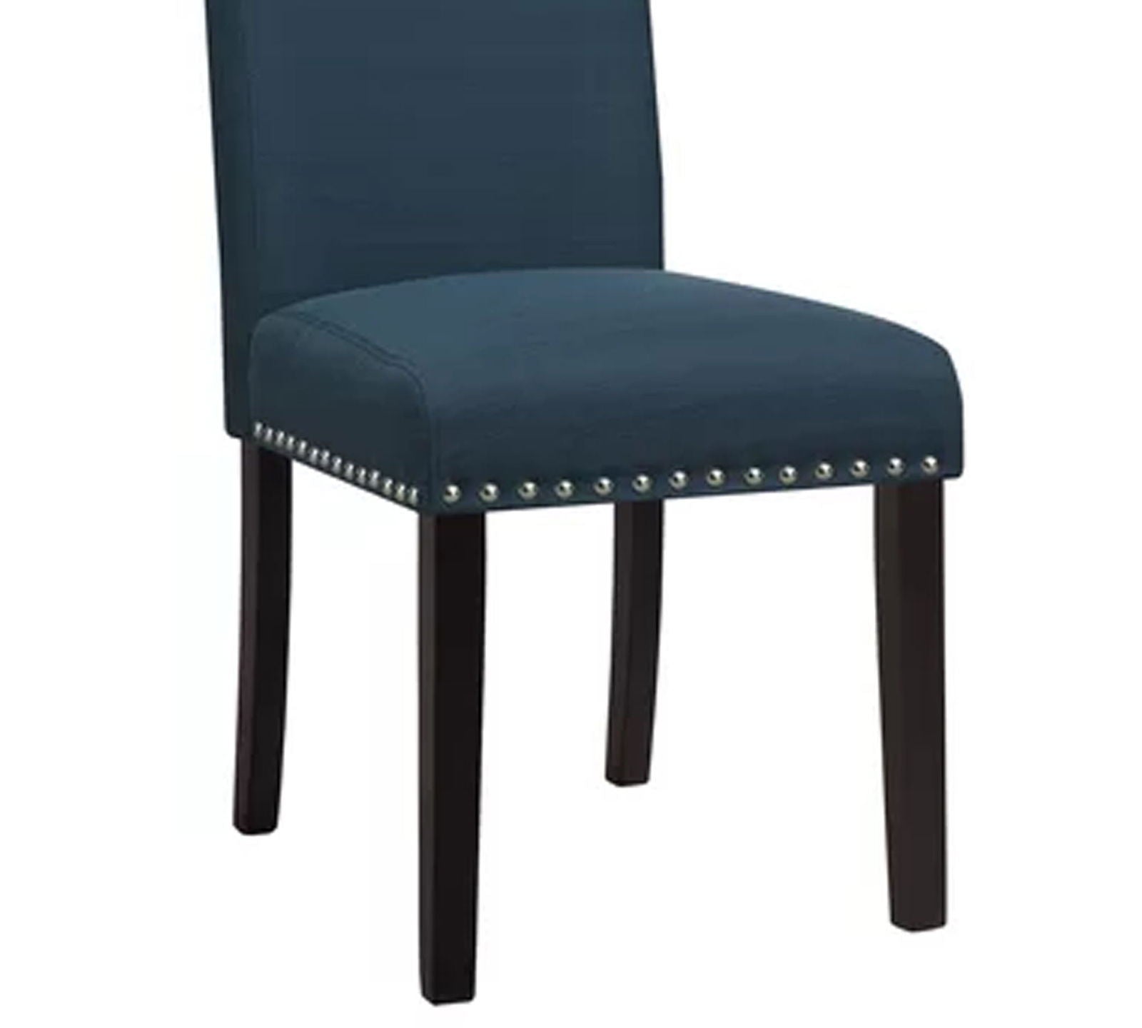 Solid Wooden Frame Legs Base Fabric Dining Chair -