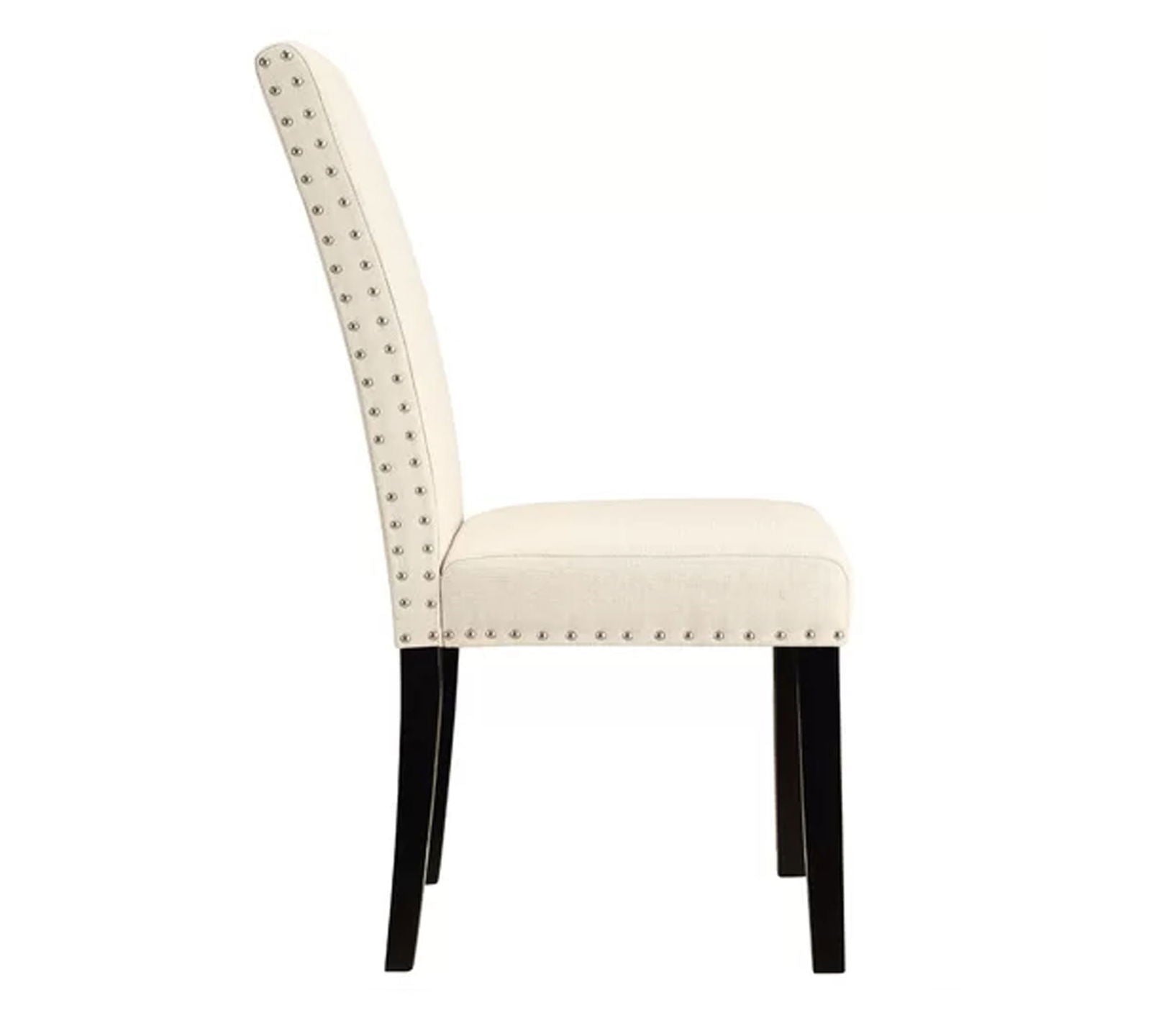 Solid Wooden Frame Legs Base Fabric Dining Chair -