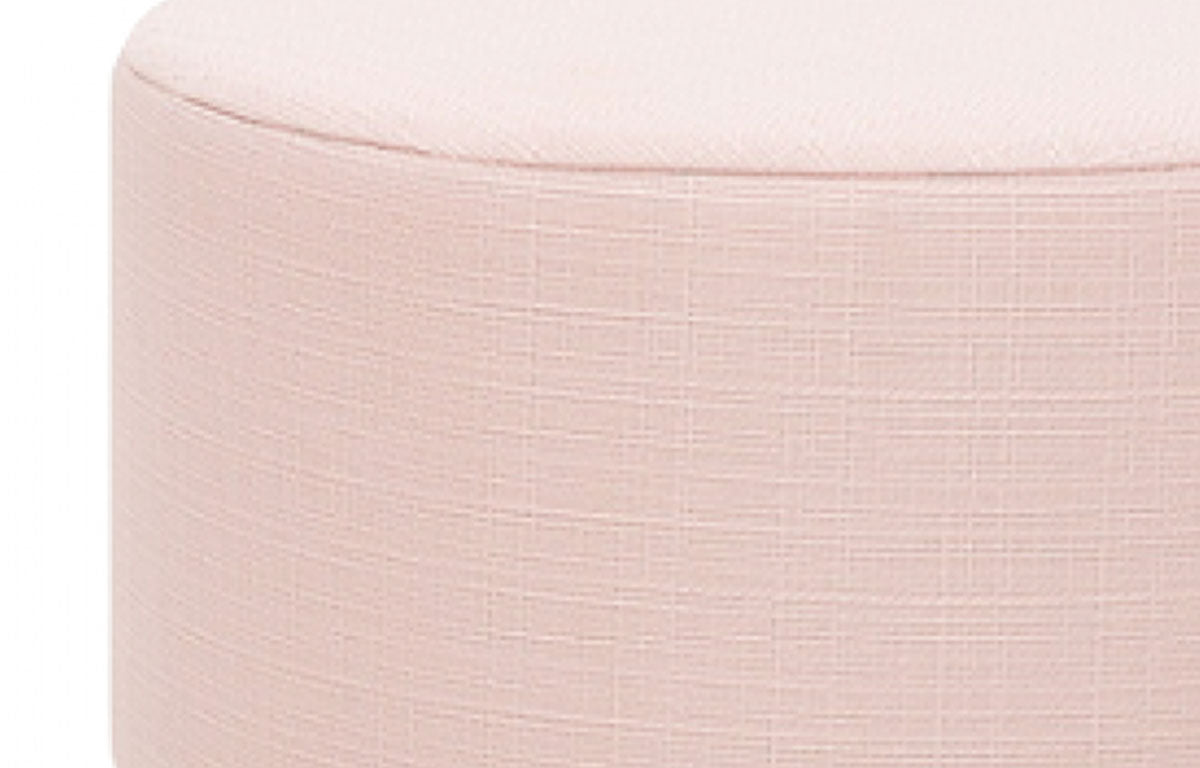 Solid Wooden Frame Legs Base Fabric Ottoman -