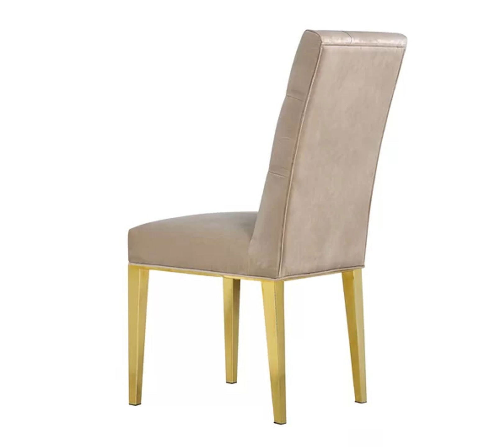 Solid Wooden Frame Legs Base Fabric Velvet Armless Dining Chair -