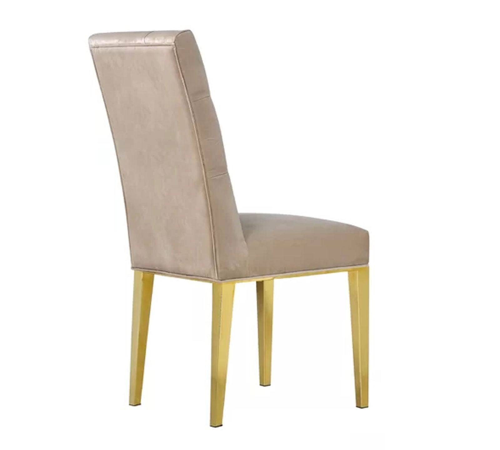 Solid Wooden Frame Legs Base Fabric Velvet Armless Dining Chair -