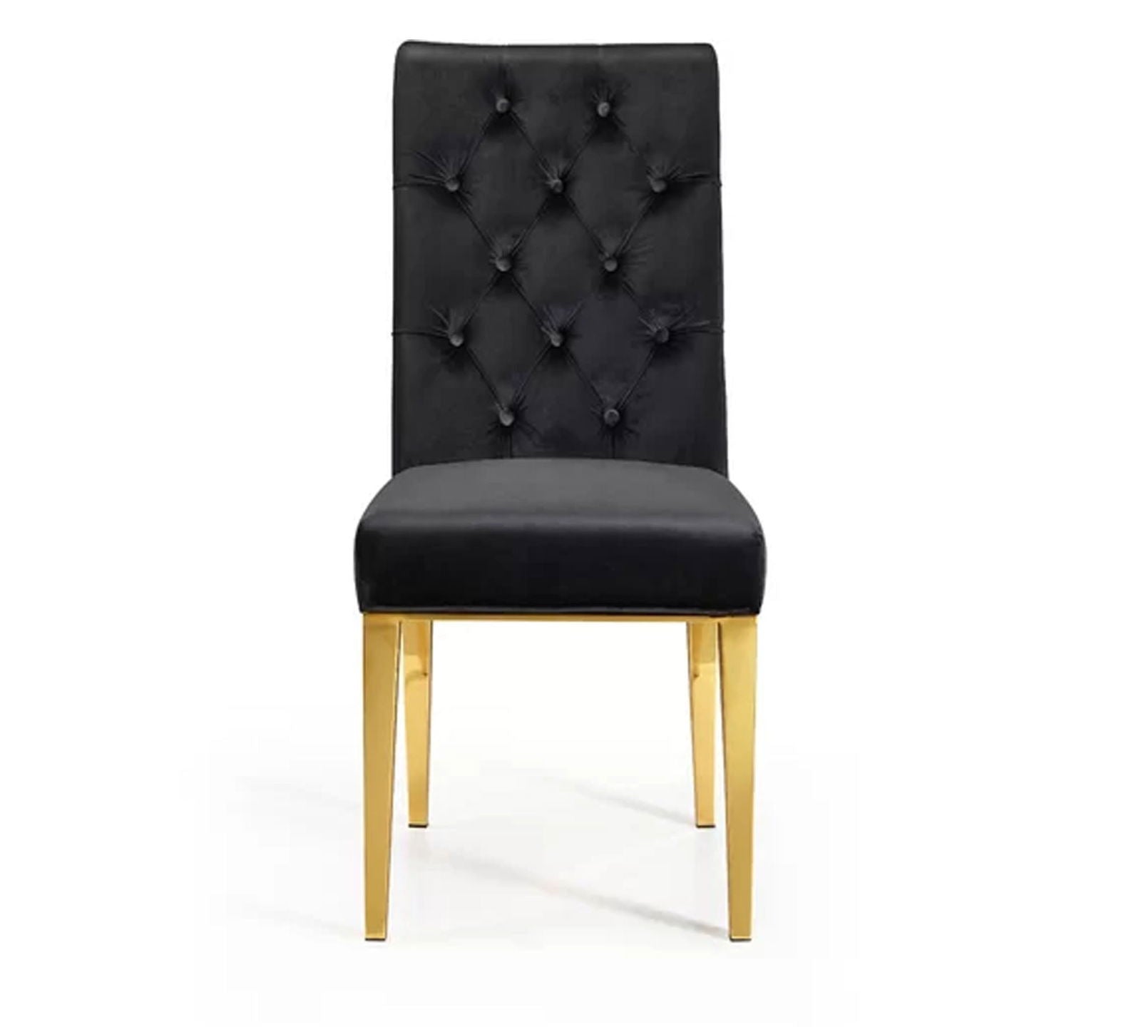 Solid Wooden Frame Legs Base Fabric Velvet Armless Dining Chair -