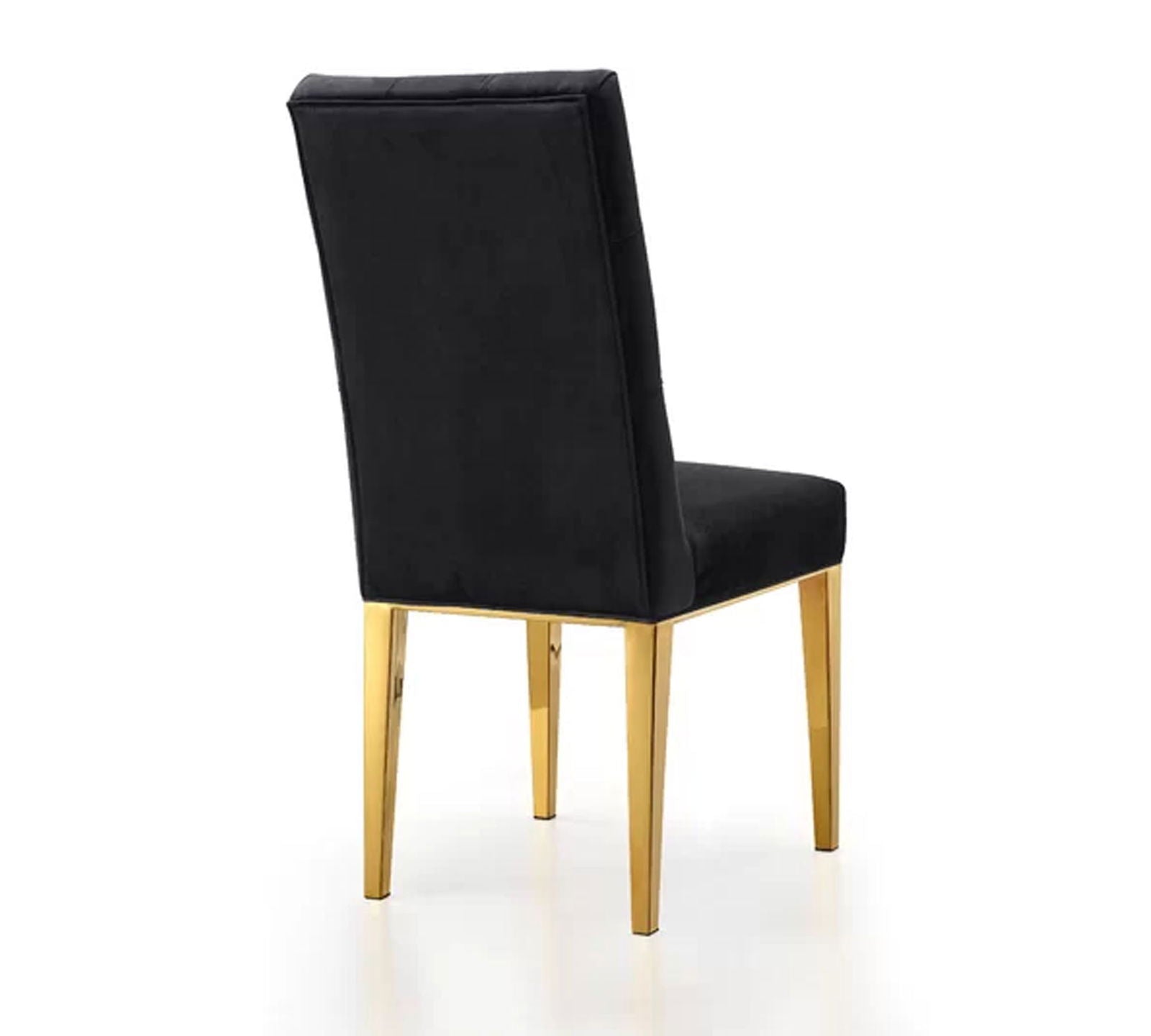 Solid Wooden Frame Legs Base Fabric Velvet Armless Dining Chair -