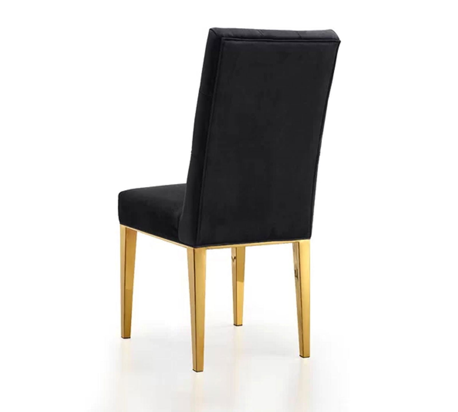 Solid Wooden Frame Legs Base Fabric Velvet Armless Dining Chair -