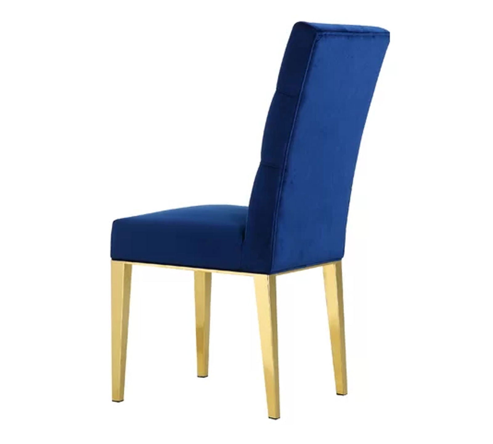 Solid Wooden Frame Legs Base Fabric Velvet Armless Dining Chair -