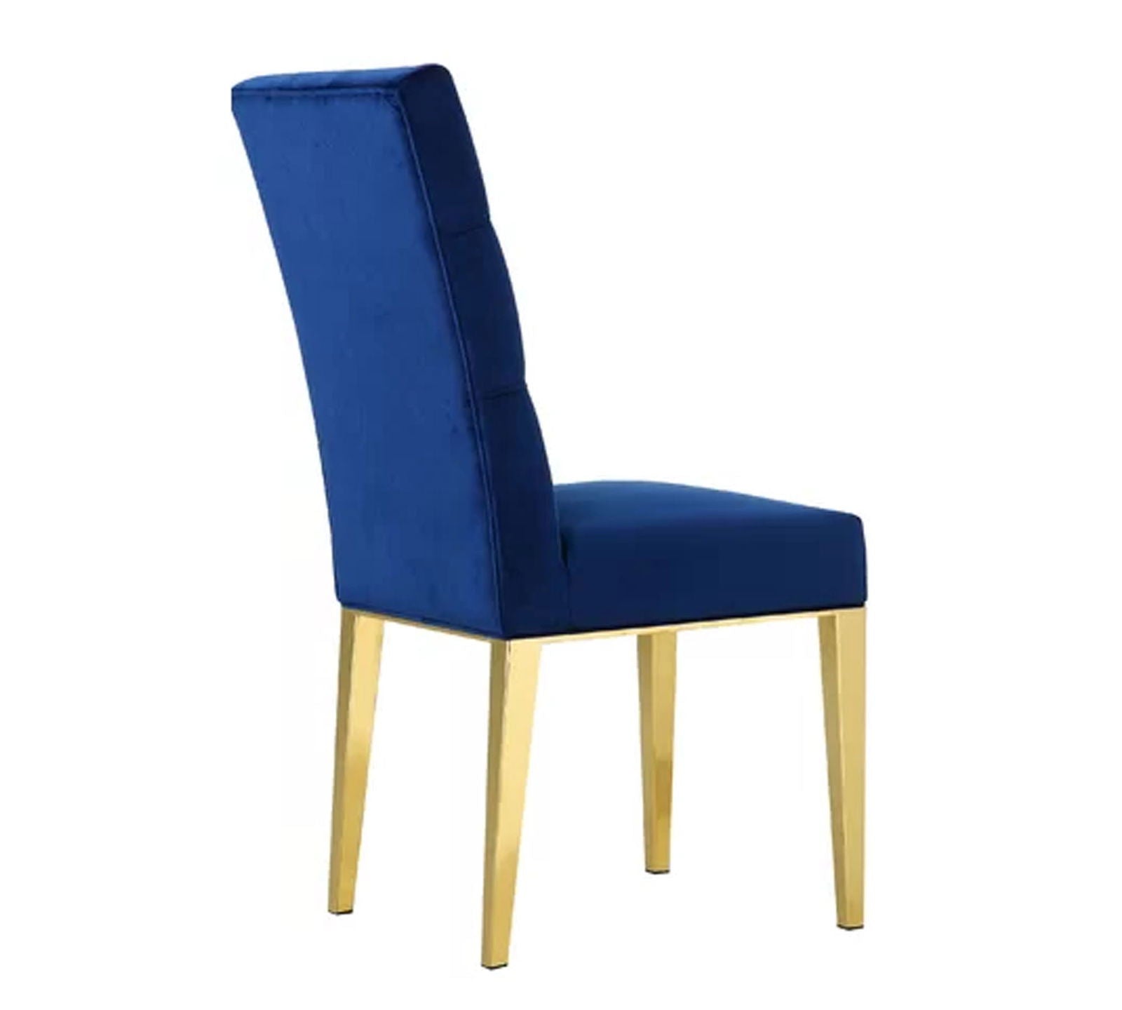 Solid Wooden Frame Legs Base Fabric Velvet Armless Dining Chair -