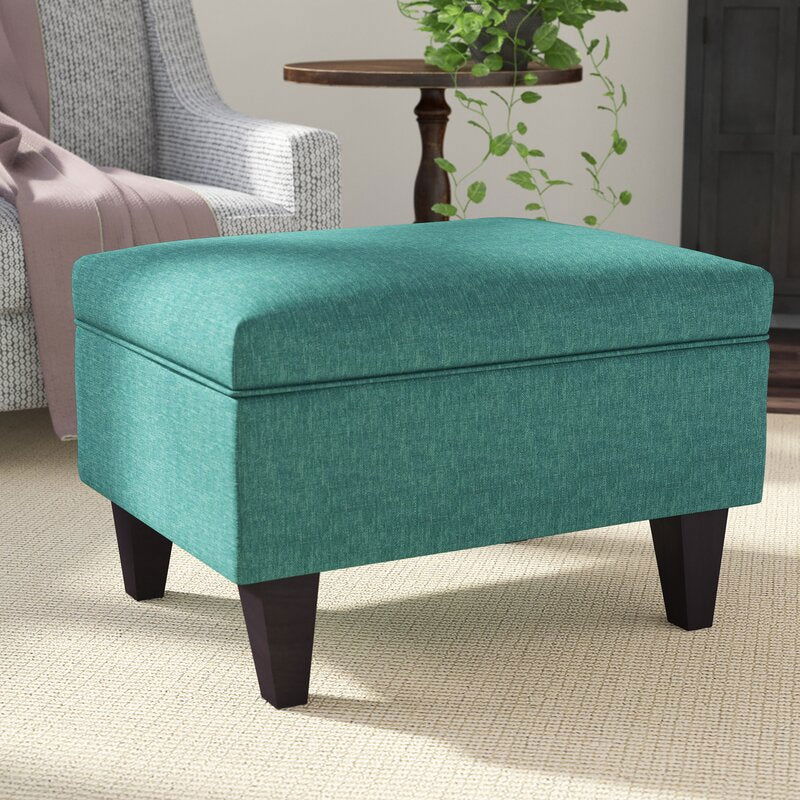 স্টোরেজ সহ সলিড কাঠের ফ্রেম অটোমান