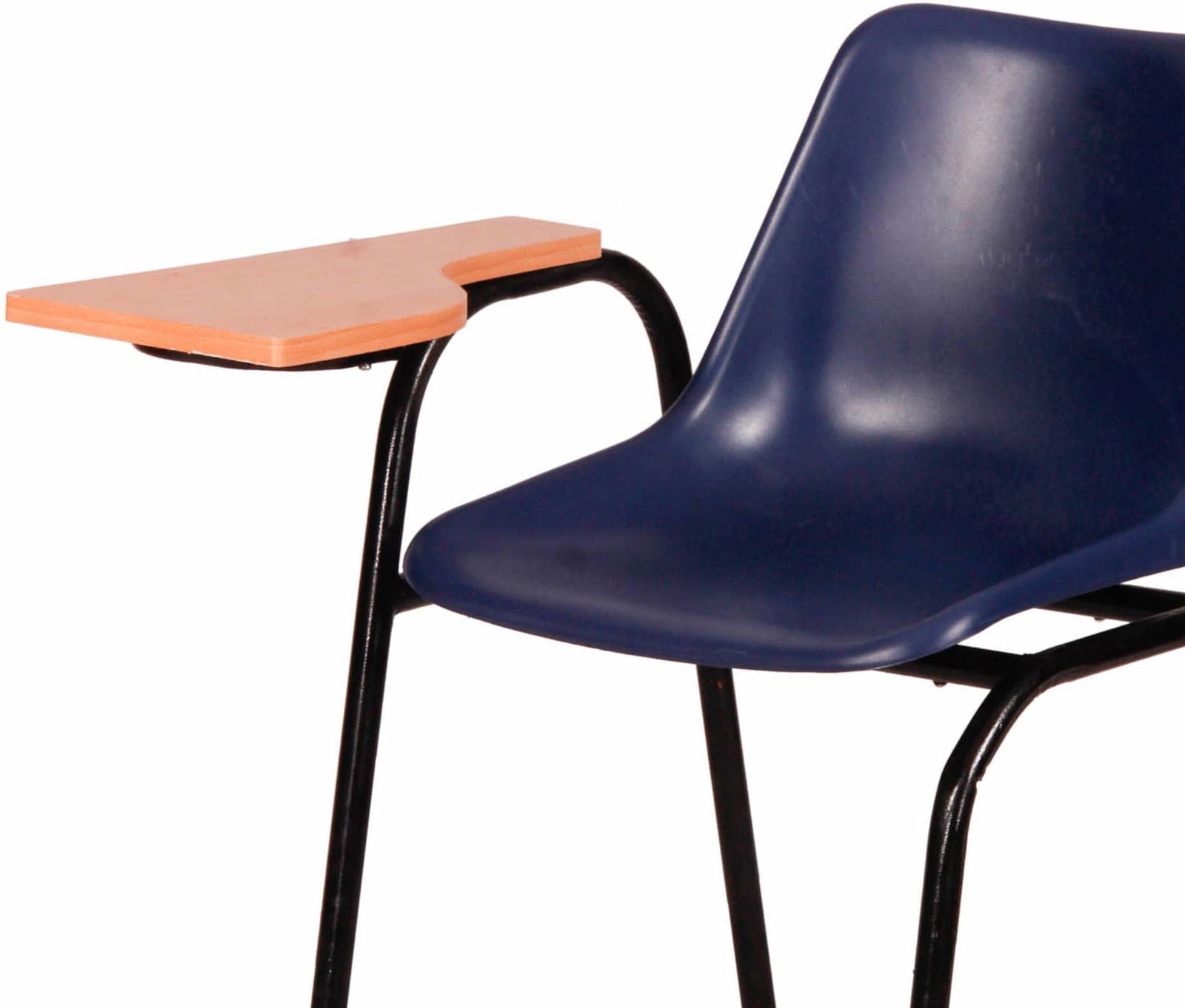 Study Chair With Writing Pad in The Metal Frame Legs Base - Blue -