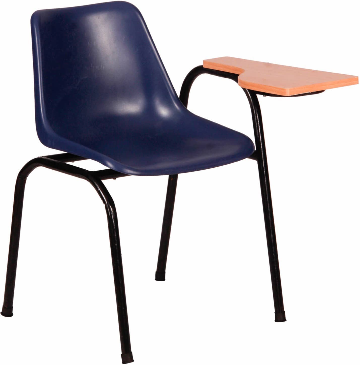 Study Chair with Writing Pad in The Metal Frame Legs Base - Blue -