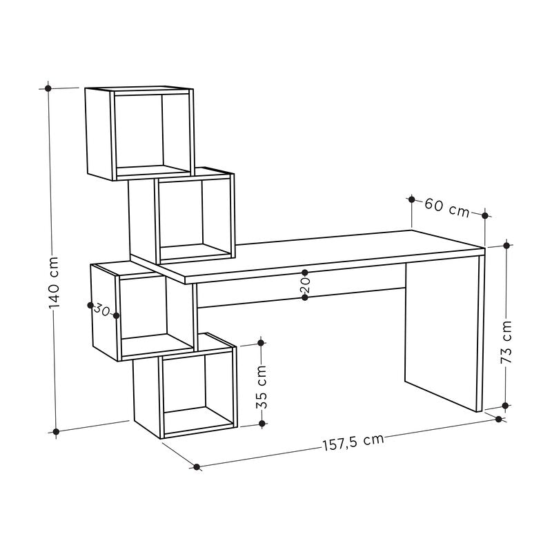 Study Table With Laminated Board Top & Base -