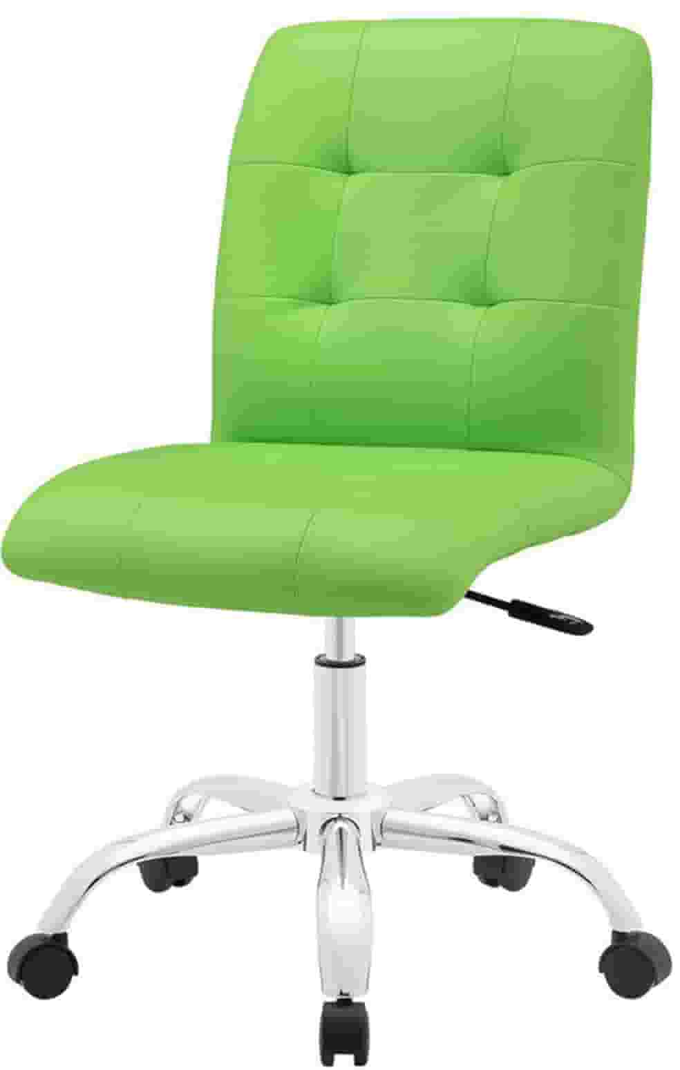 Swivel Bar Chair Metal Chrome Base Height Adjustable in Leatherette -