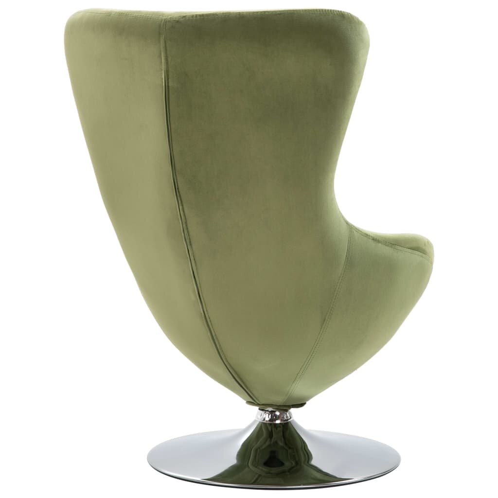 Swivel Egg Chair with Cushion Velvet Padded Seat Lounge Chair -