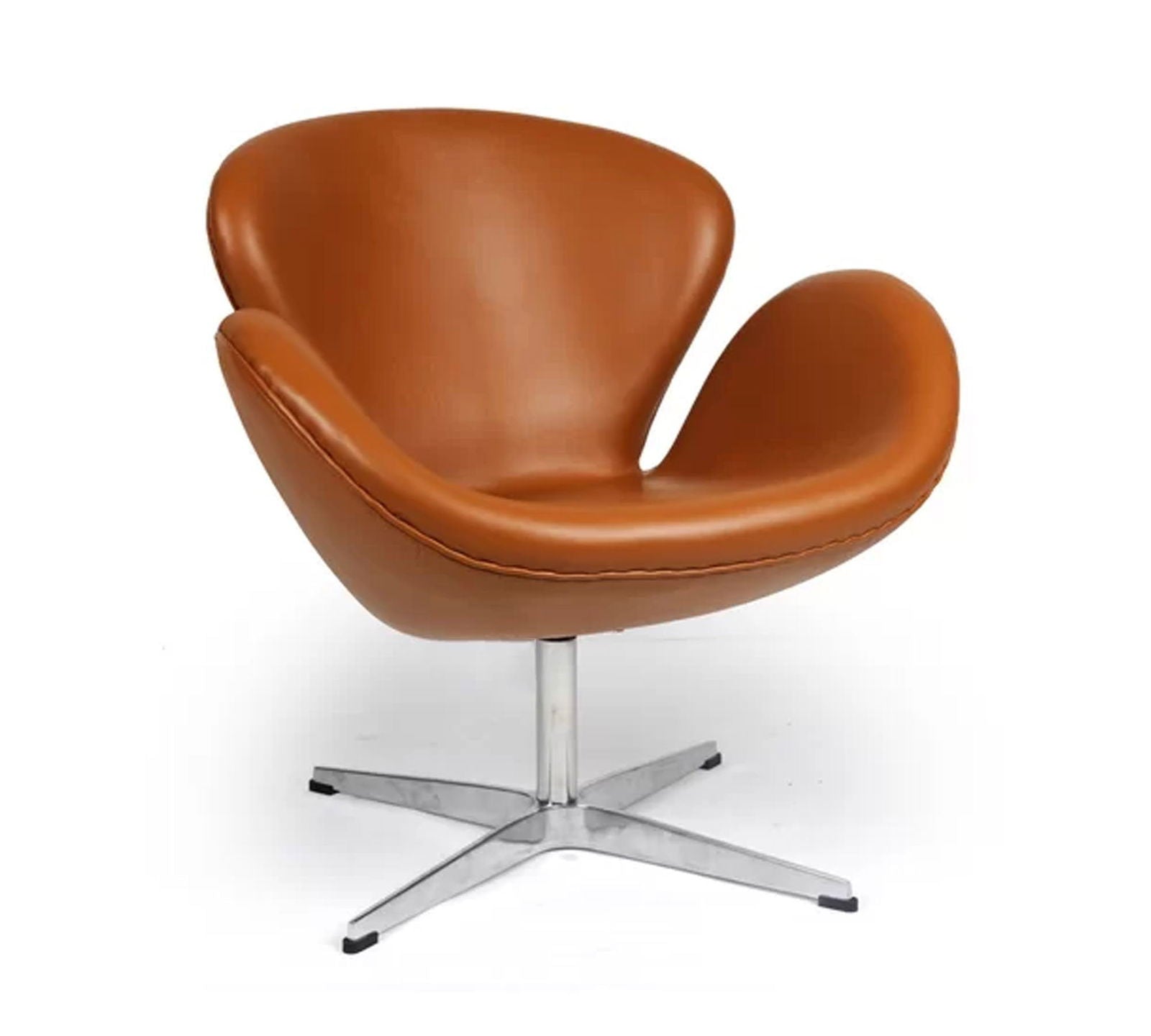 Swivel Lounge Chair in Metal Base -