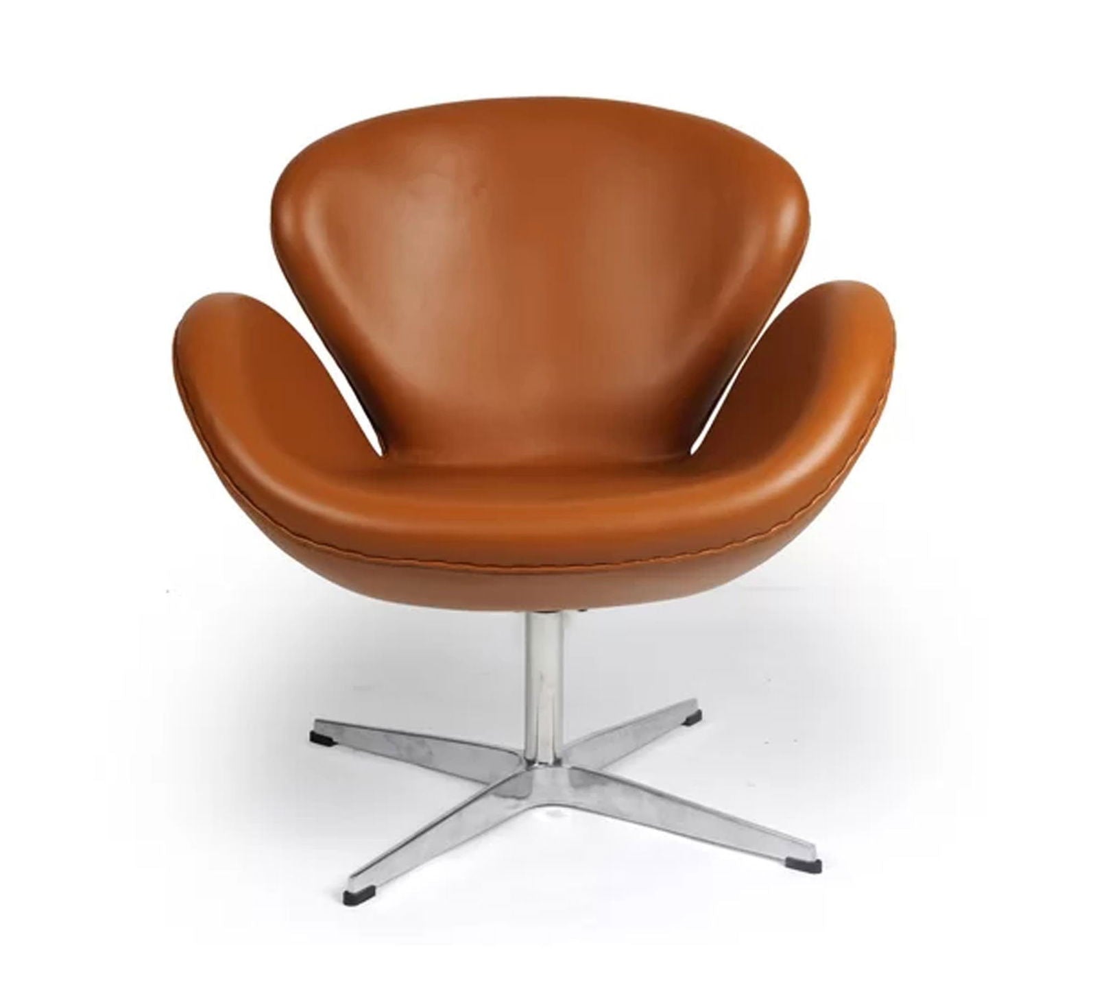 Swivel Lounge Chair in Metal Base -