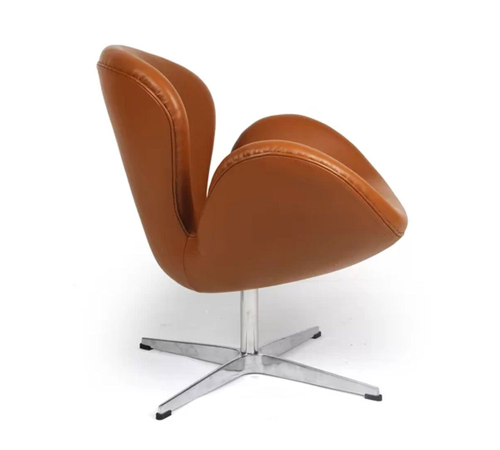 Swivel Lounge Chair in Metal Base -