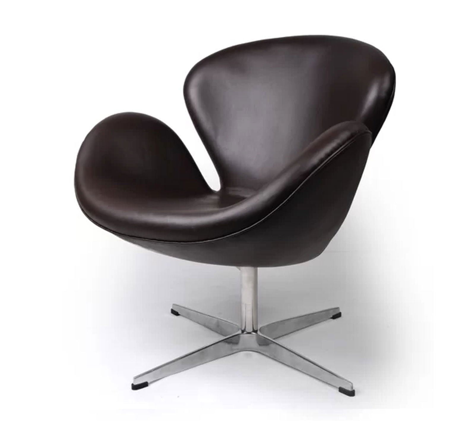 Swivel Lounge Chair in Metal Base -