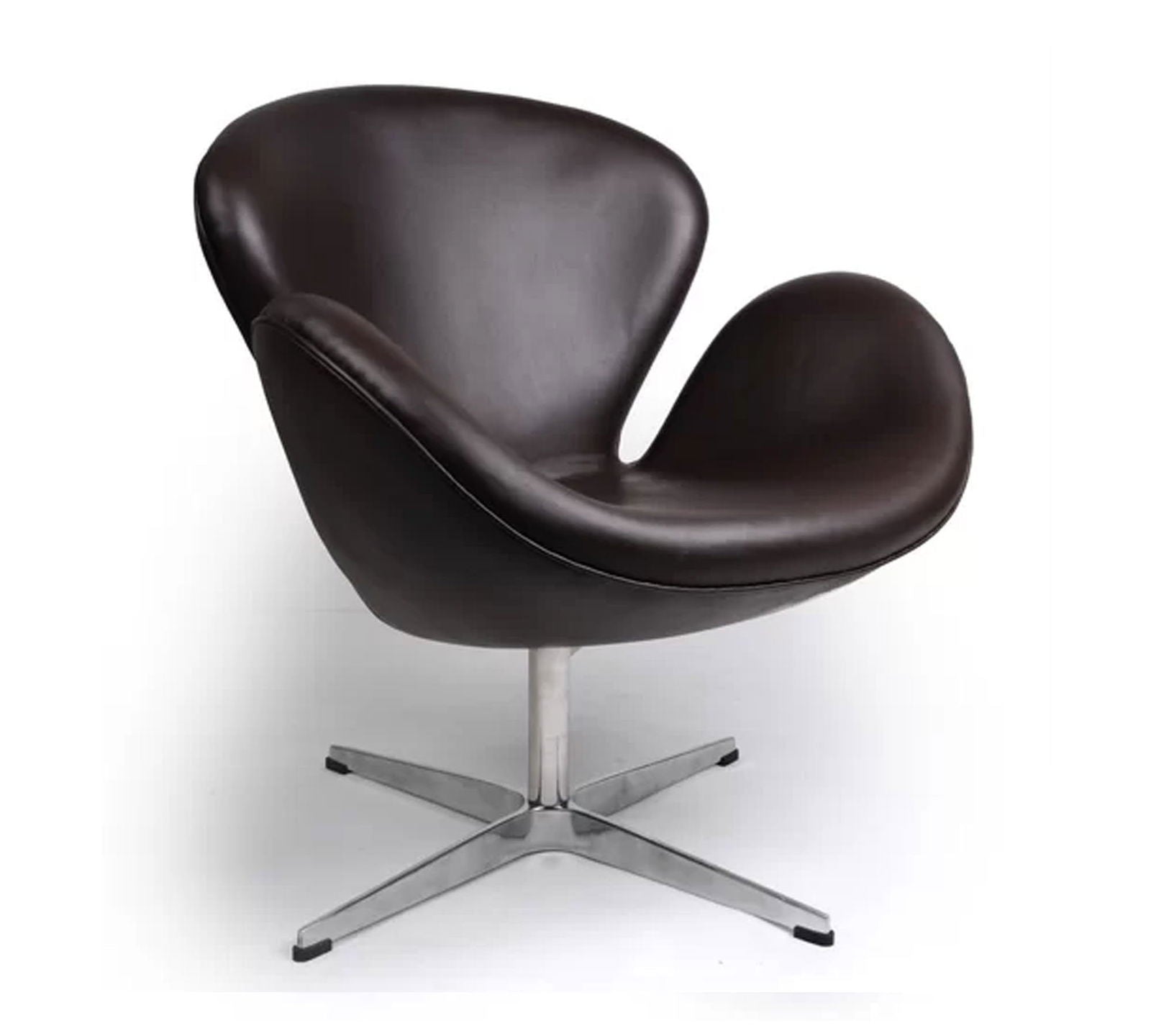 Swivel Lounge Chair in Metal Base -