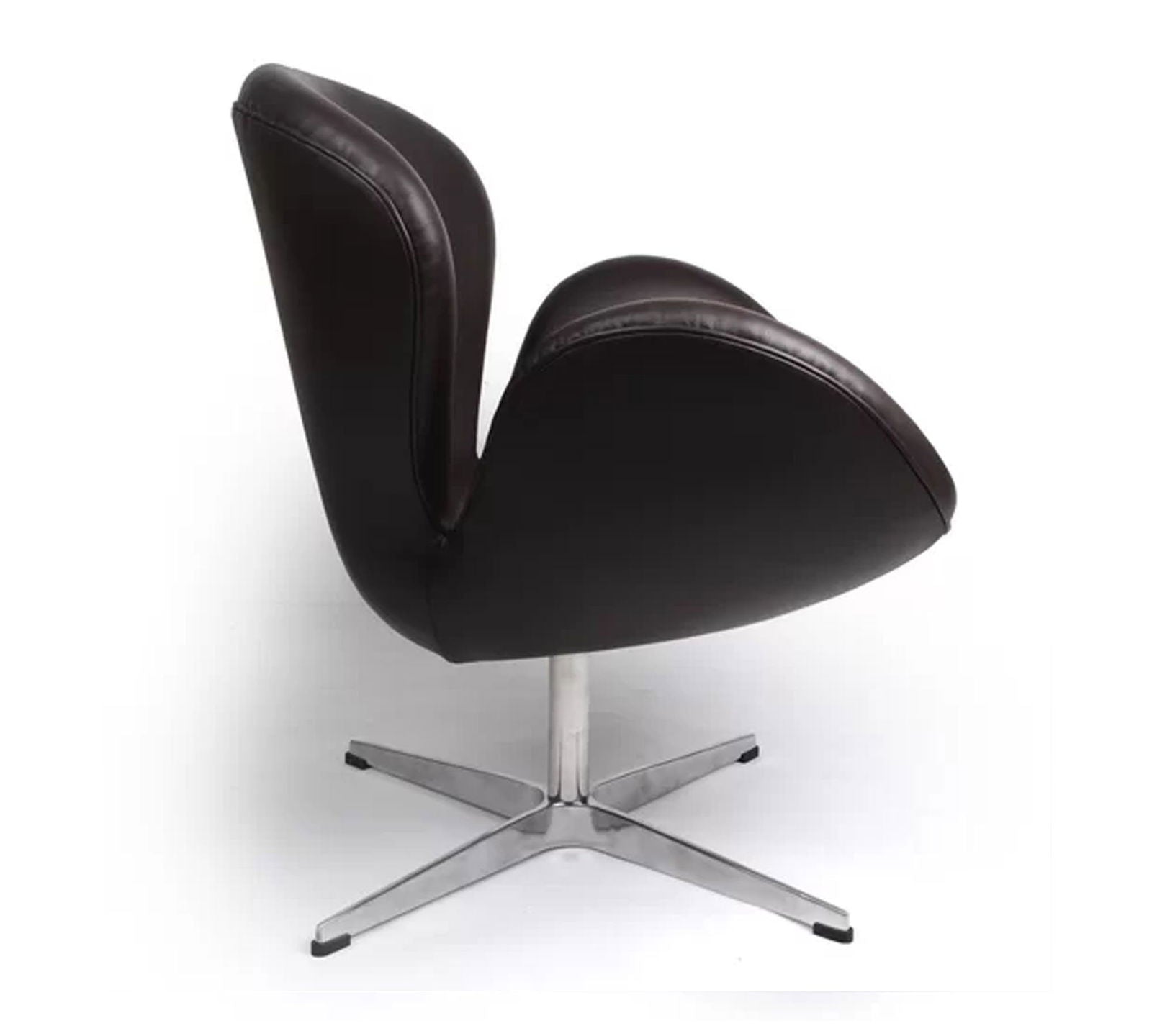 Swivel Lounge Chair in Metal Base -