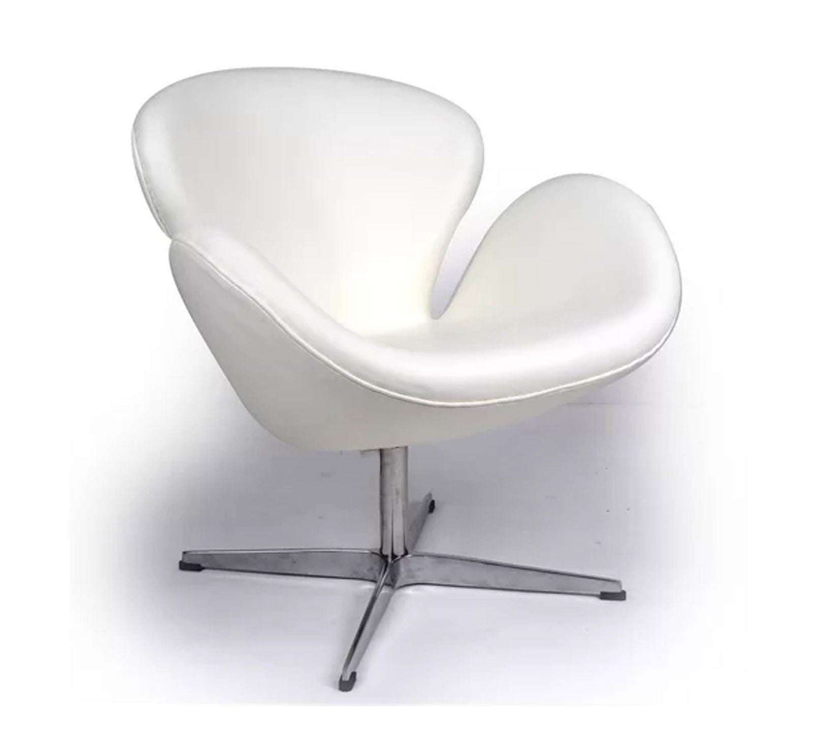 Swivel Lounge Chair in Metal Base -