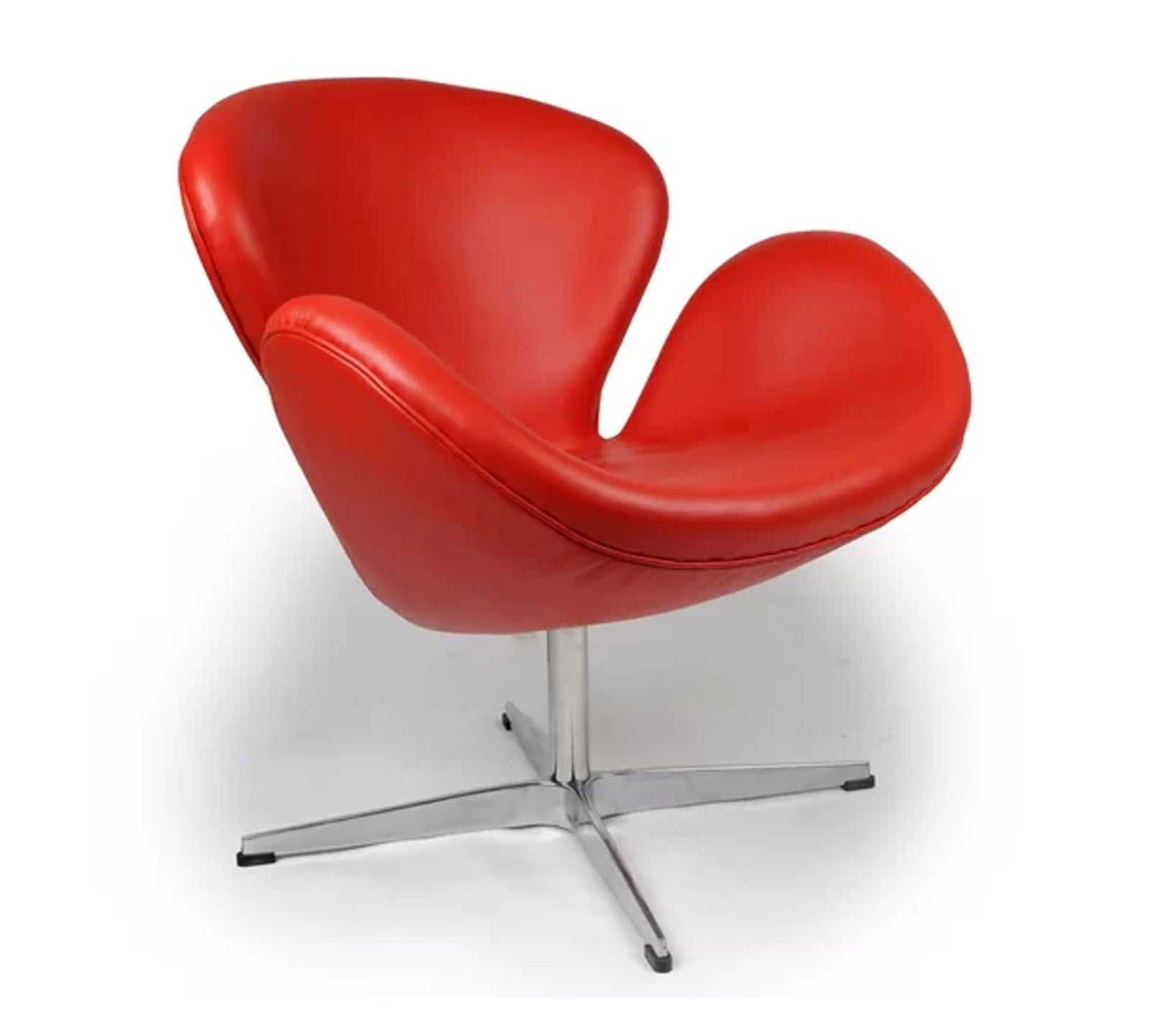 Swivel Lounge Chair in Metal Base -