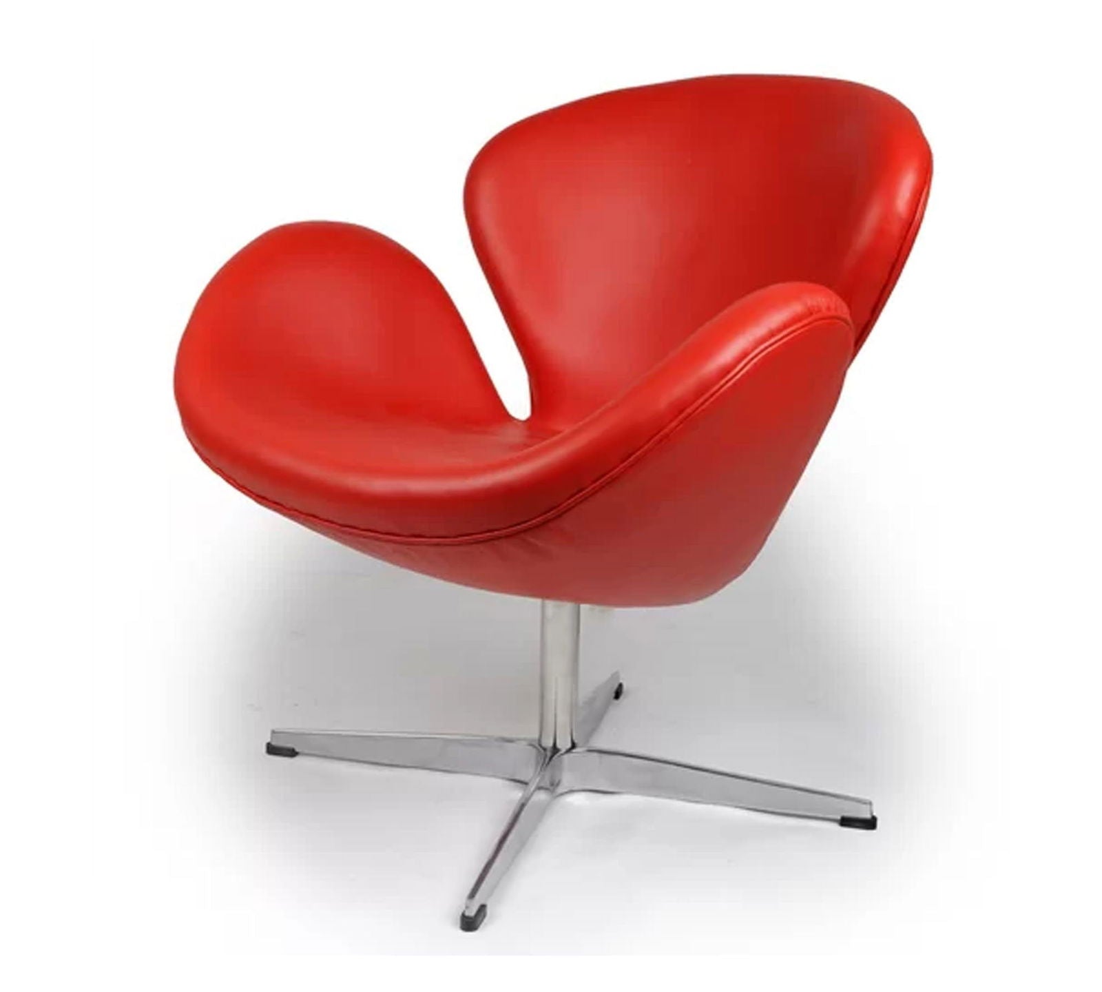 Swivel Lounge Chair in Metal Base -