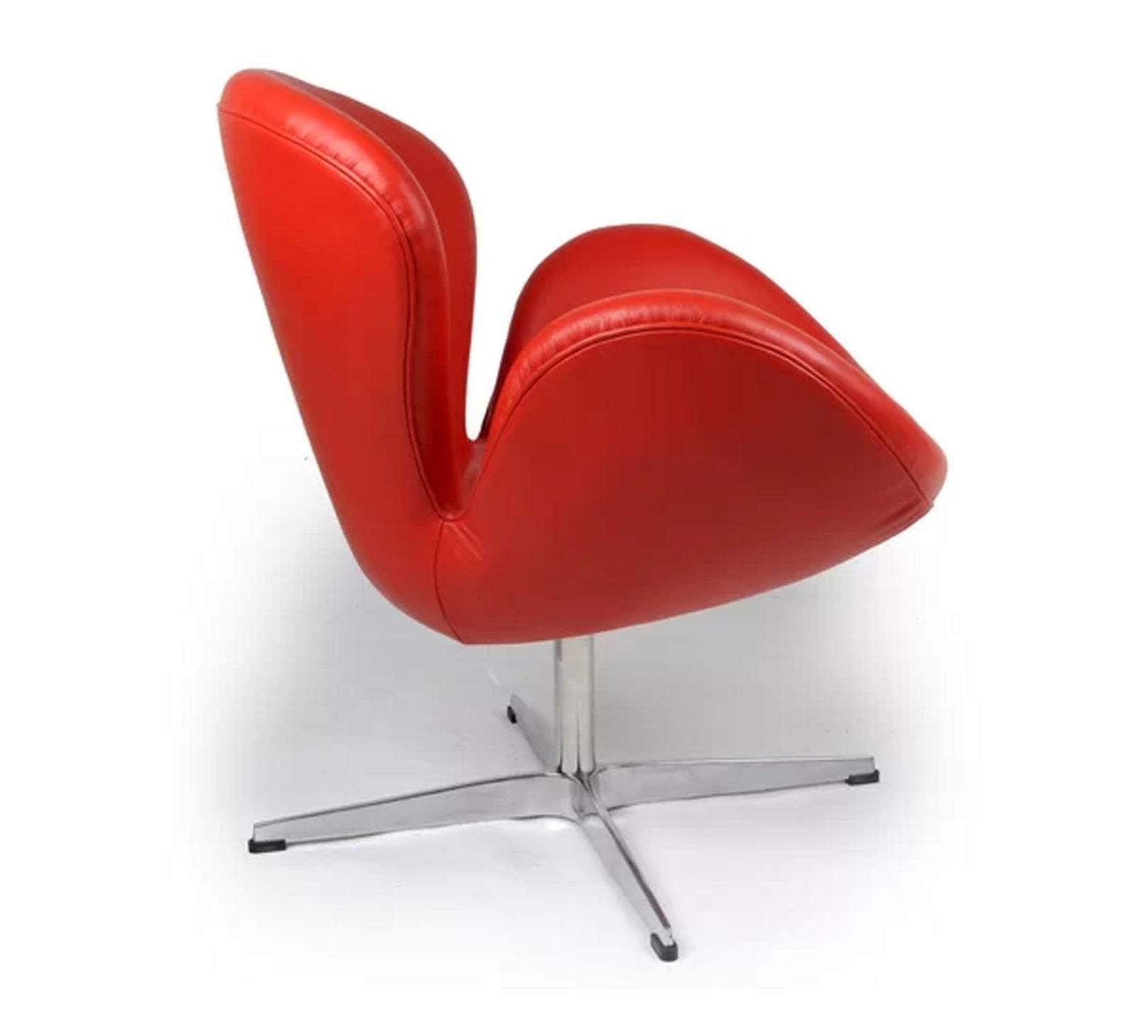 Swivel Lounge Chair in Metal Base -