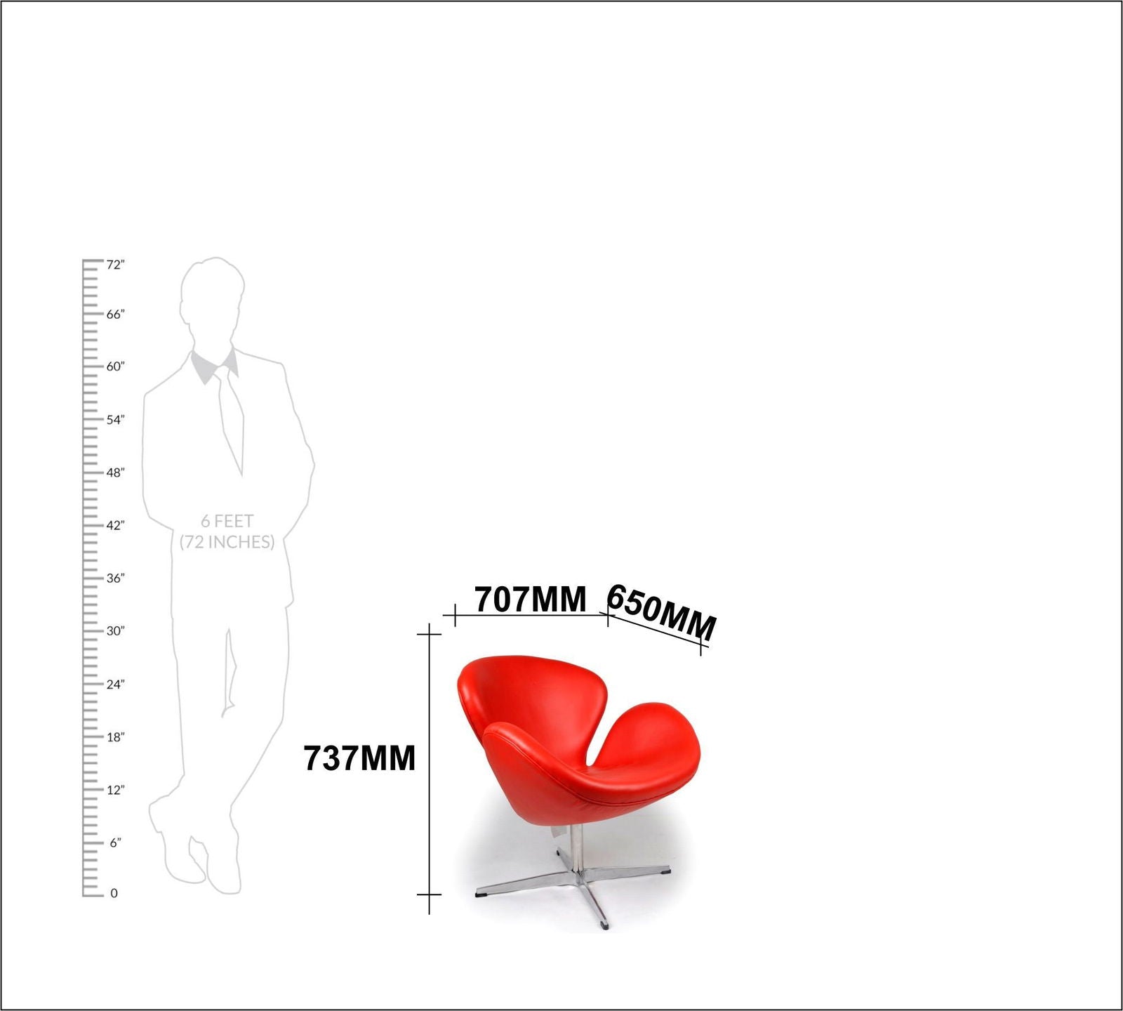 Swivel Lounge Chair in Metal Base -