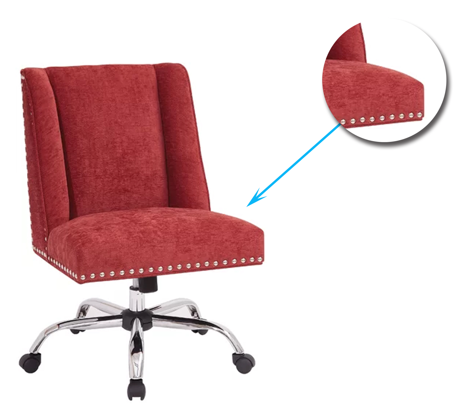 Swivel Lounge Chair with Chrome Base -