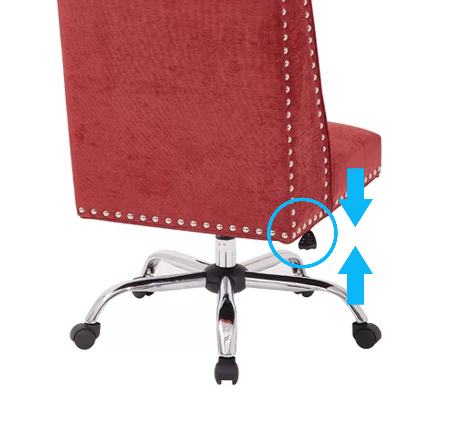 Swivel Lounge Chair with Chrome Base -