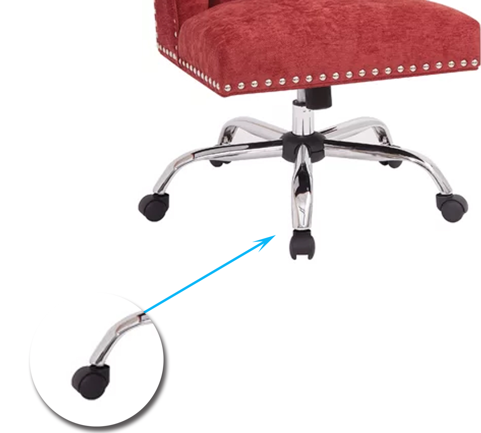 Swivel Lounge Chair with Chrome Base -