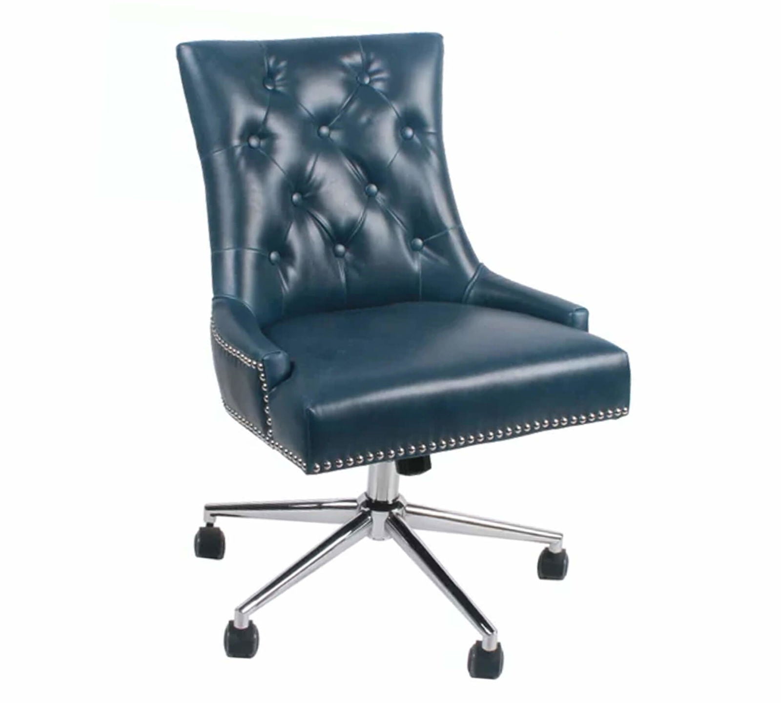Swivel Lounge Chair with Height Adjustable Chrome Base -