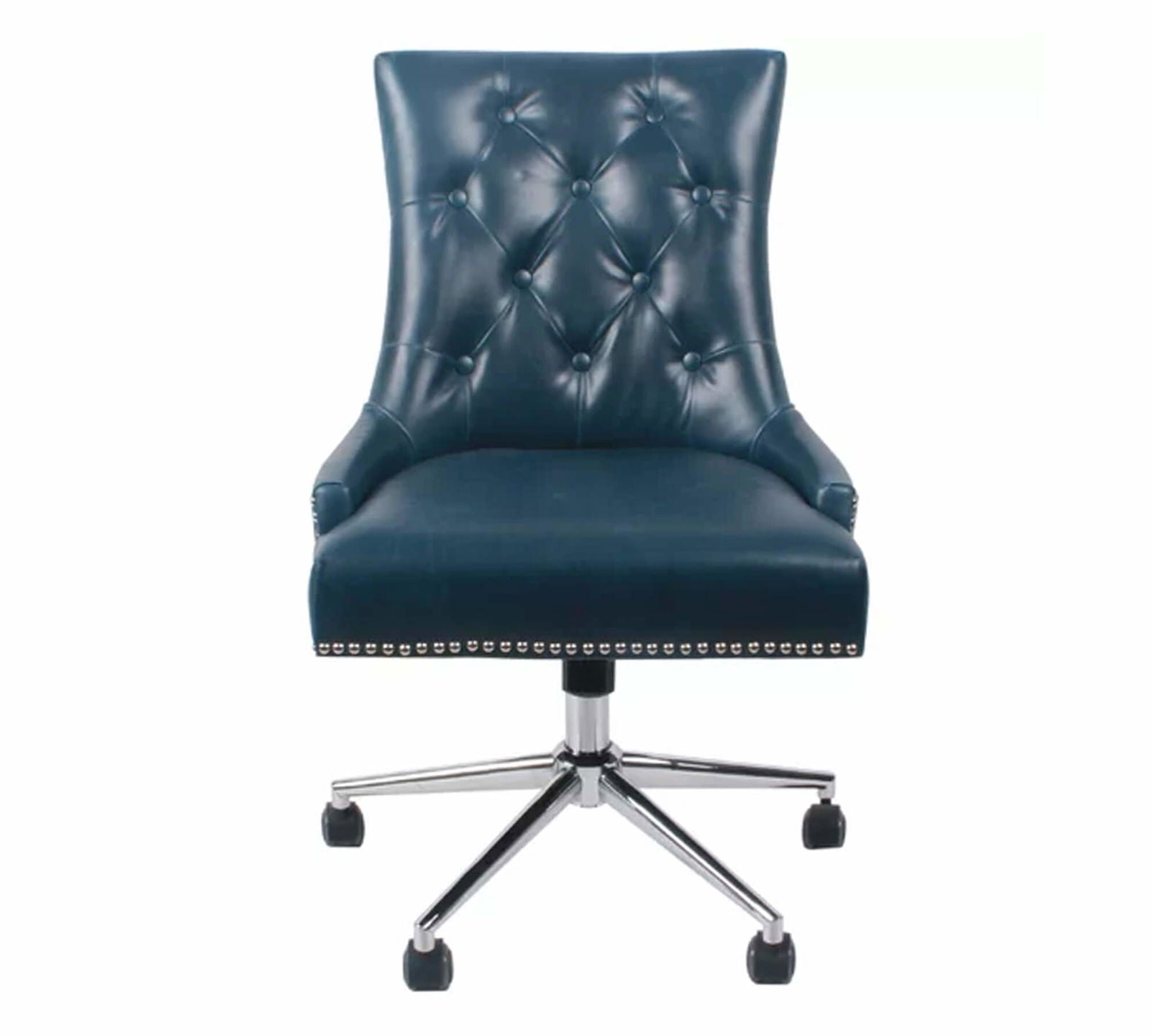 Swivel Lounge Chair with Height Adjustable Chrome Base -
