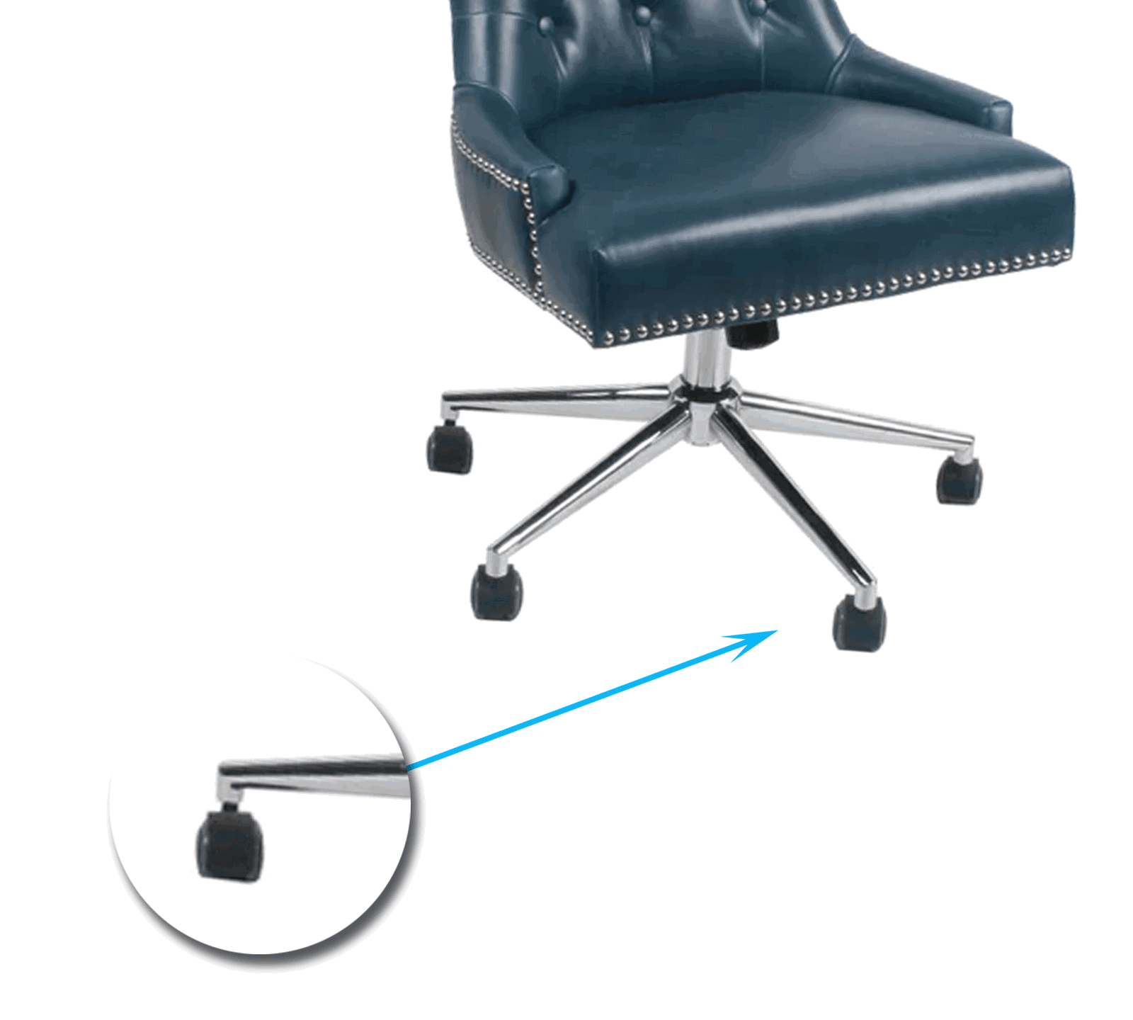 Swivel Lounge Chair with Height Adjustable Chrome Base -