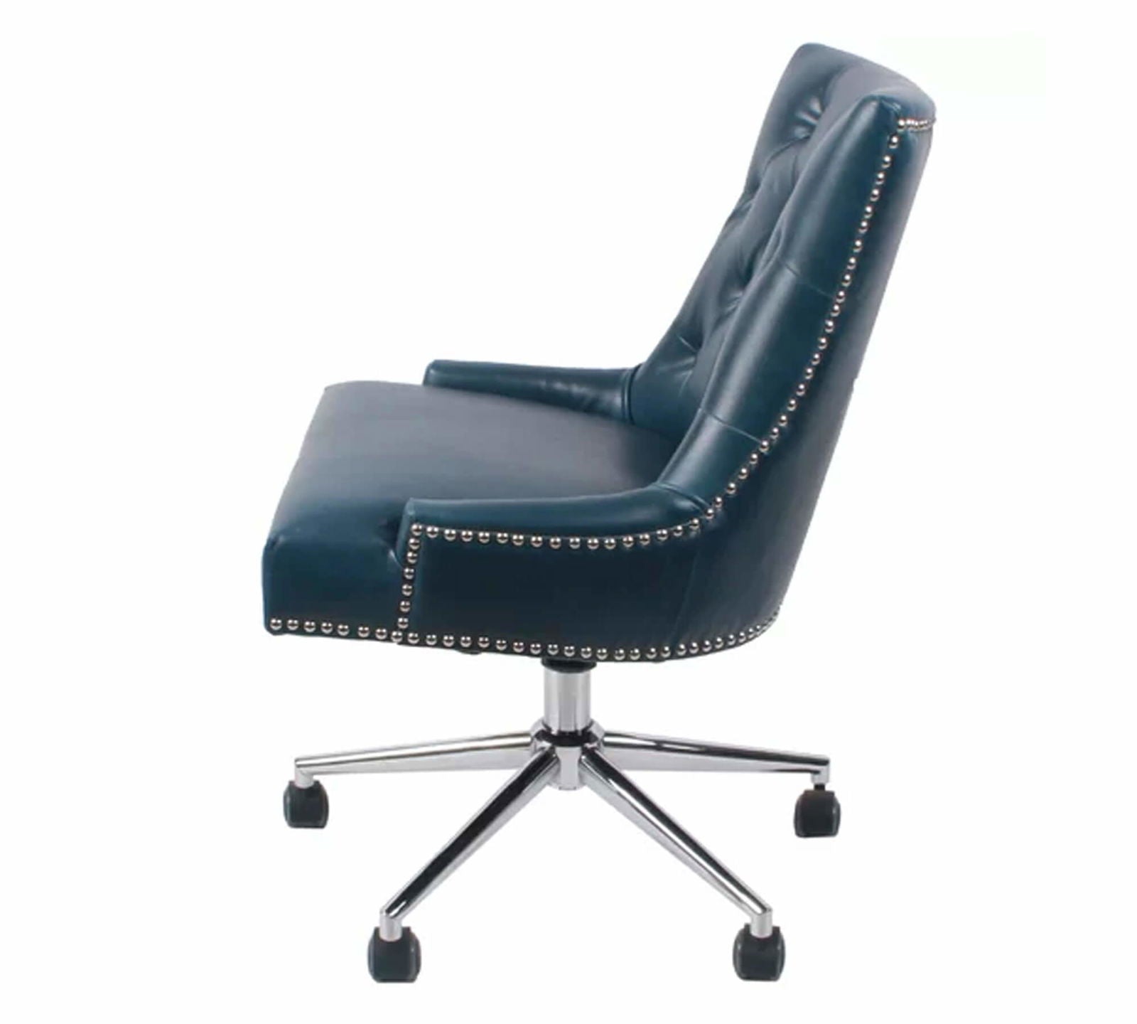 Swivel Lounge Chair with Height Adjustable Chrome Base -