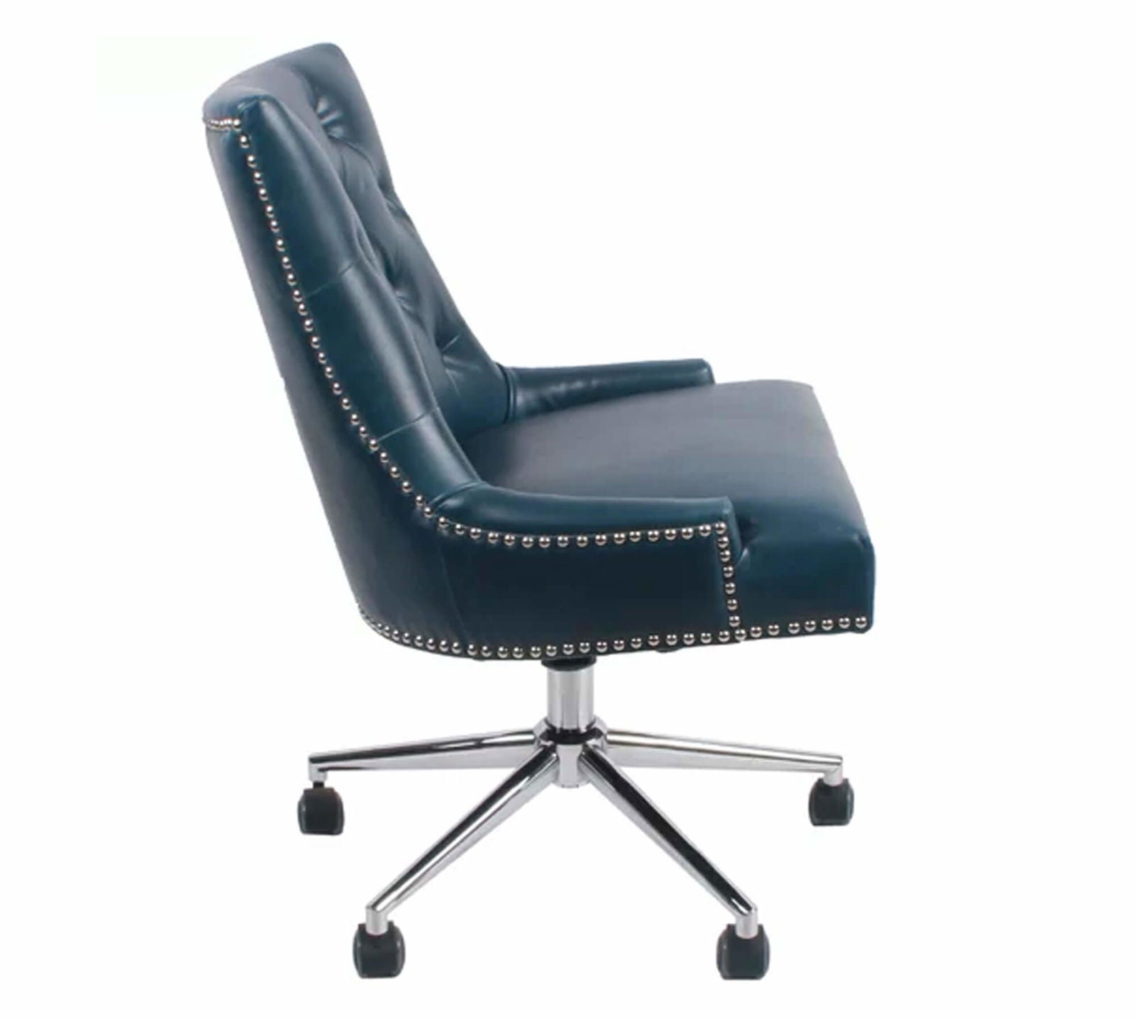 Swivel Lounge Chair with Height Adjustable Chrome Base -