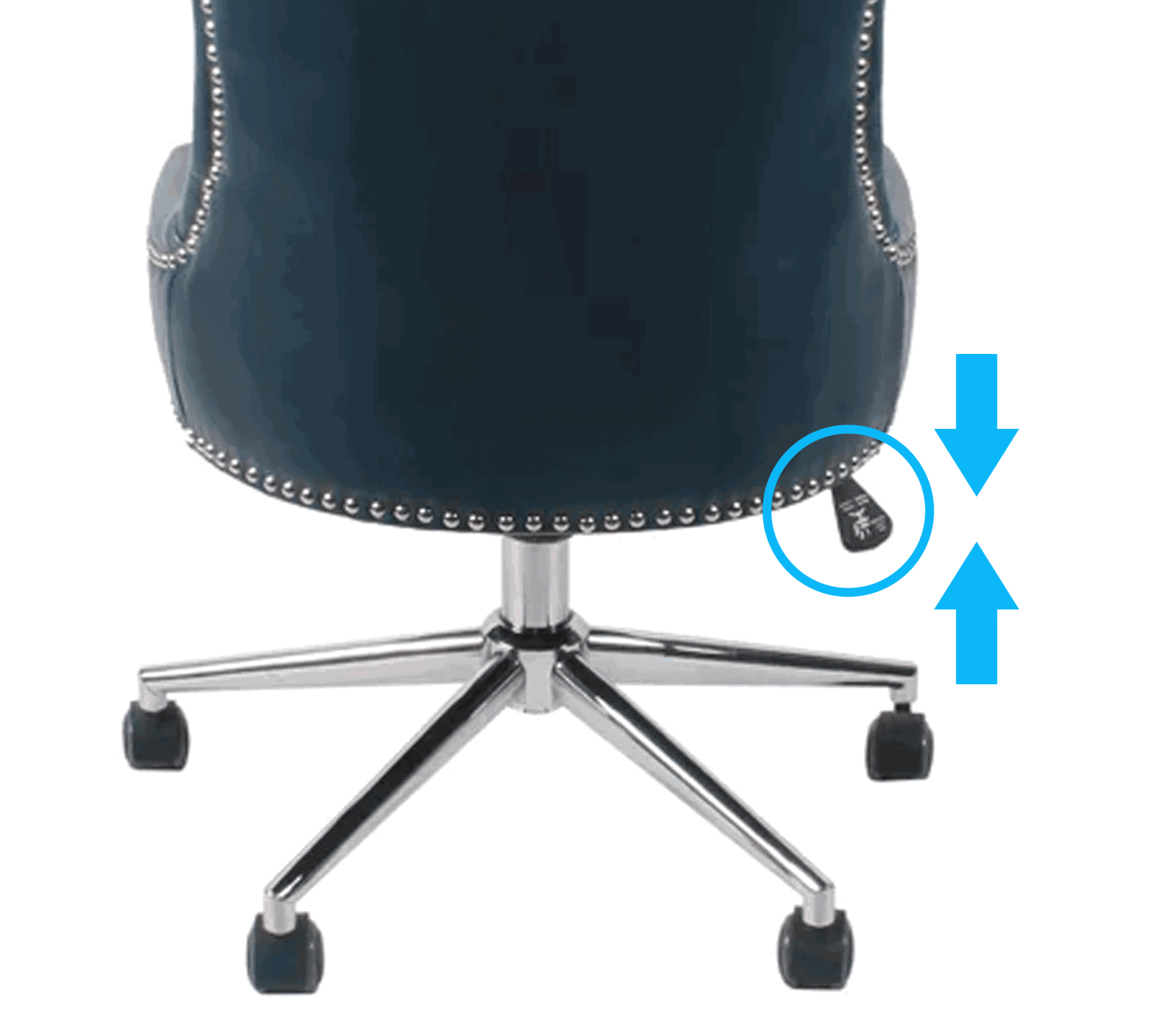 Swivel Lounge Chair with Height Adjustable Chrome Base -