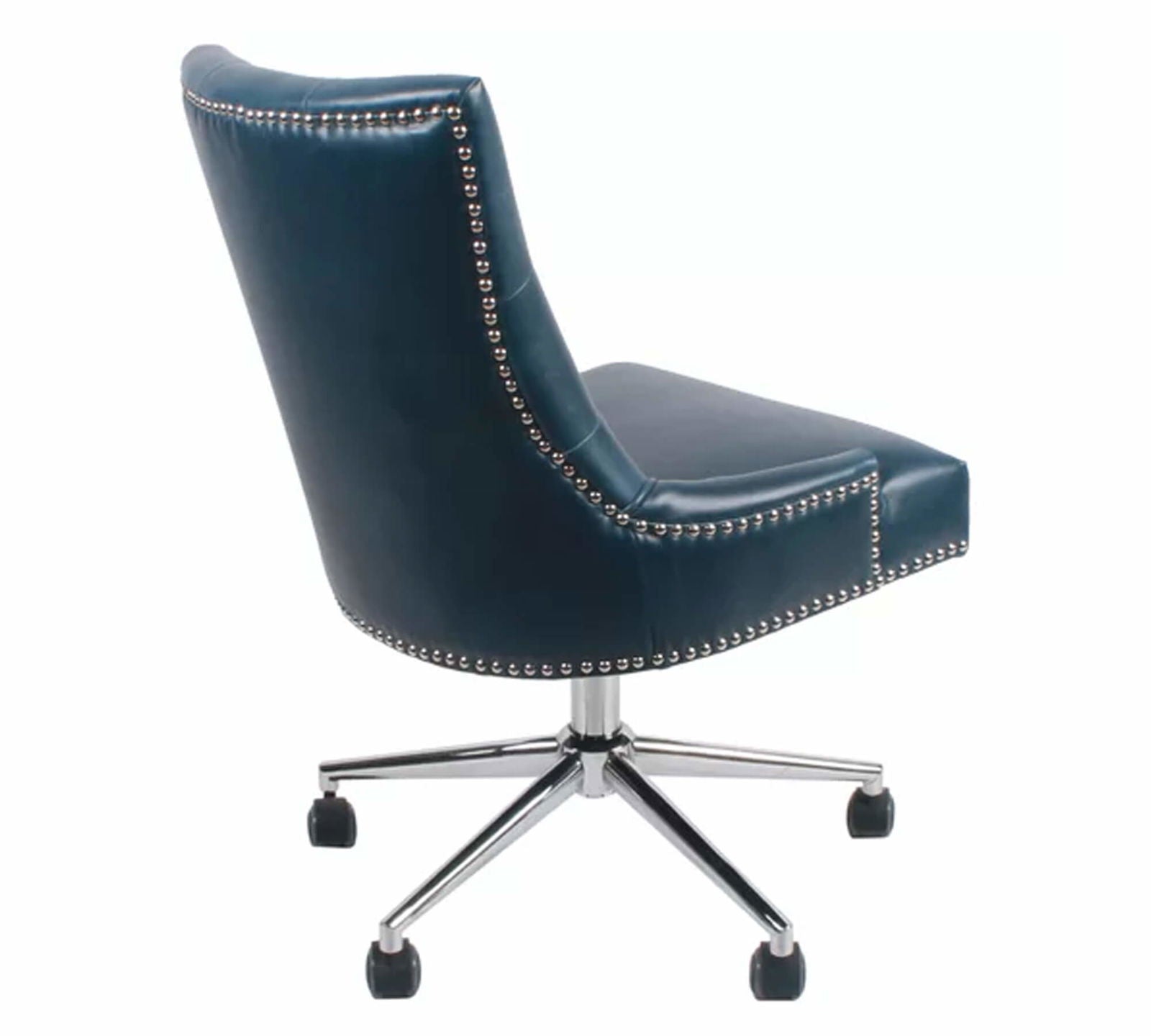 Swivel Lounge Chair with Height Adjustable Chrome Base -