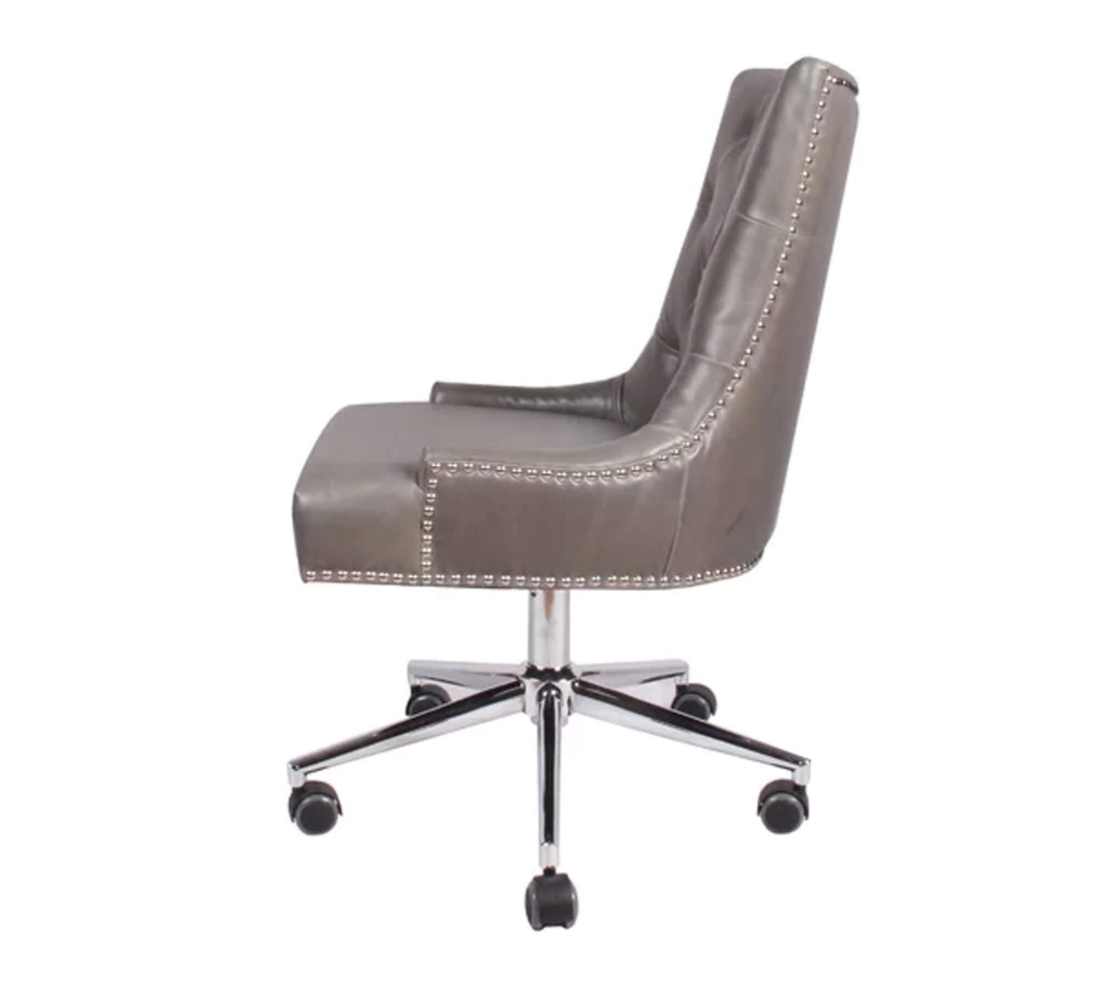 Swivel Lounge Chair with Height Adjustable Chrome Base -