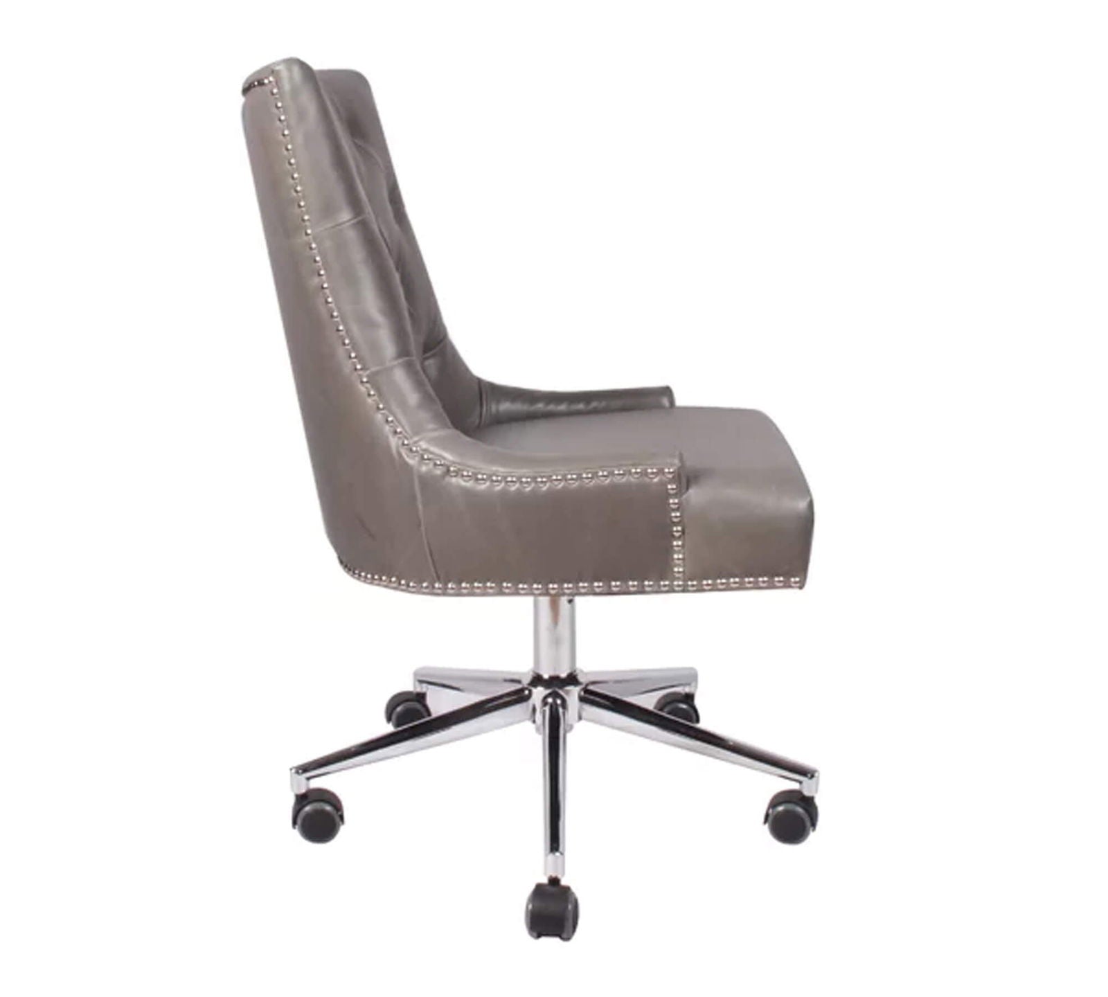 Swivel Lounge Chair with Height Adjustable Chrome Base -