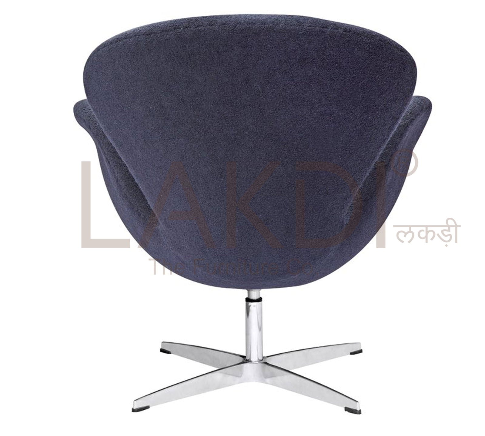 Swivel Tulip Chair With Metal Chrome Base -