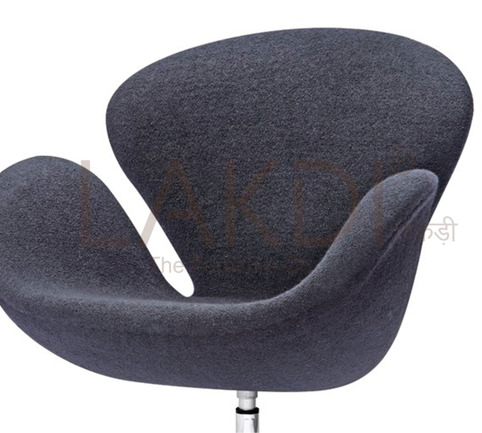 Swivel Tulip Chair With Metal Chrome Base -