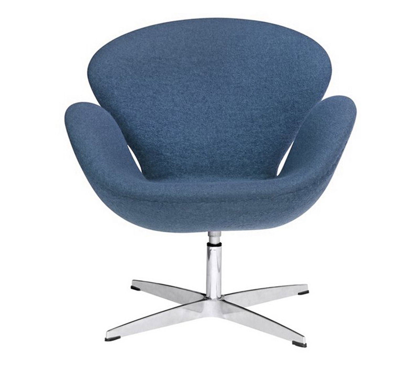 Swivel Tulip Chair With Metal Chrome Base -