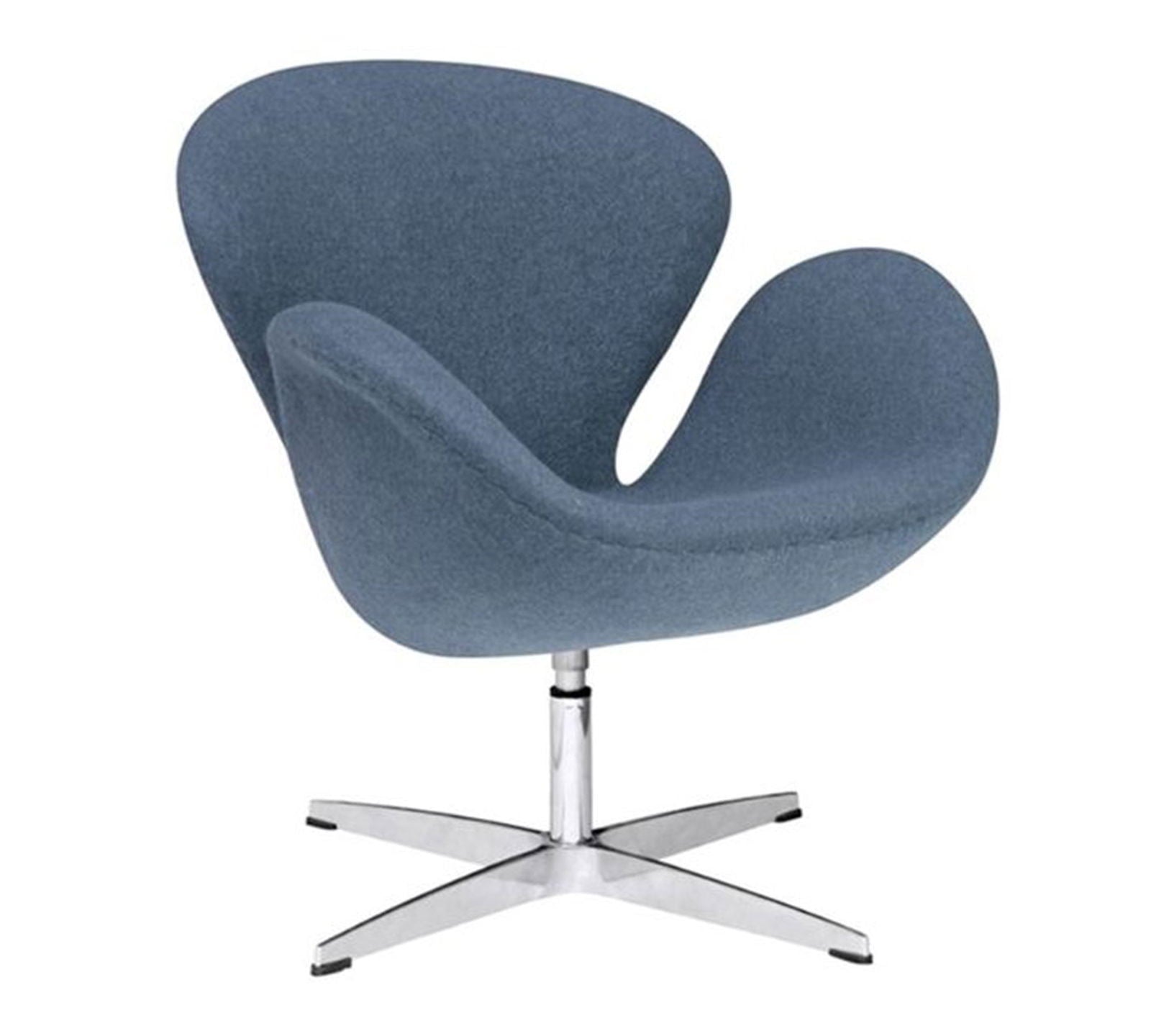 Swivel Tulip Chair With Metal Chrome Base -
