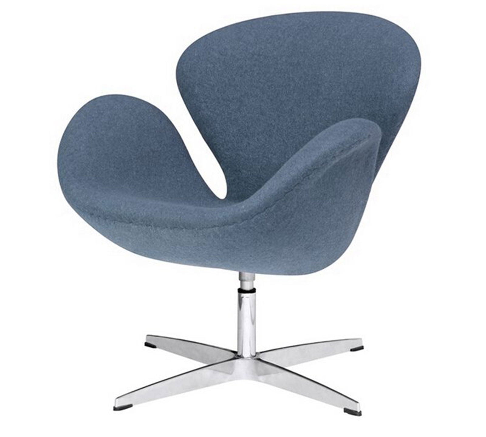 Swivel Tulip Chair With Metal Chrome Base -